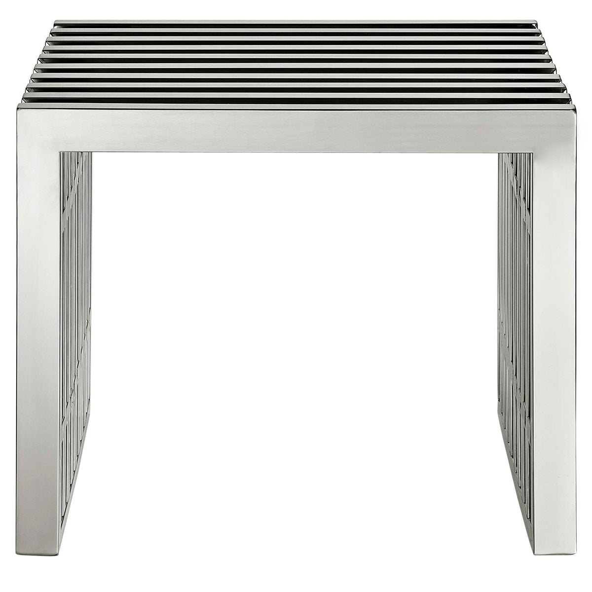 Gridiron Silver Benches (Set of 3) - Ornate Home