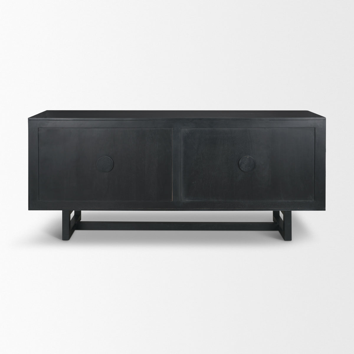 Grier Black 72" Wood Cane Sideboard
