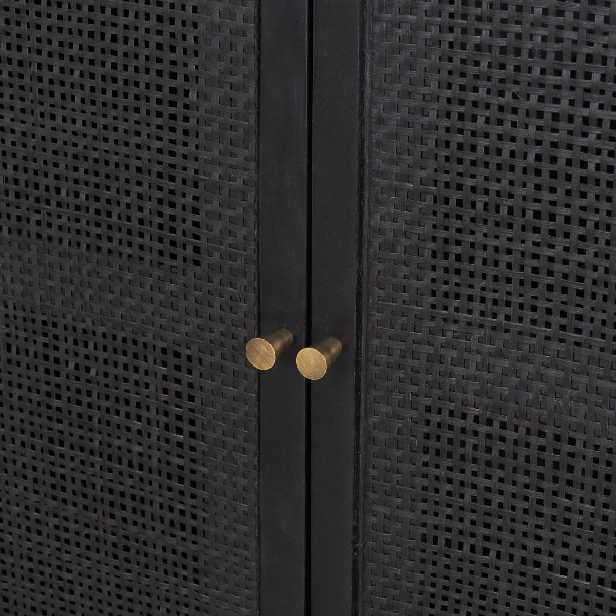 Grier Black 72" Wood Cane Sideboard