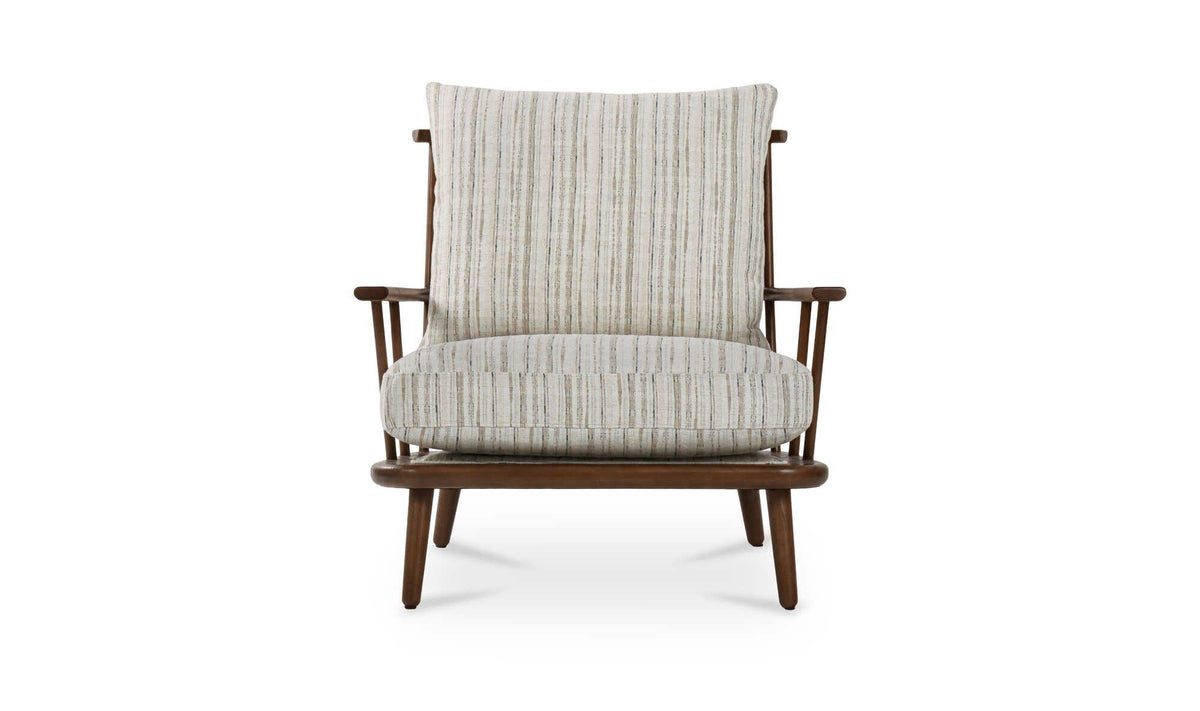 Griffin Beige Stripe Accent Chair - Ornate Home