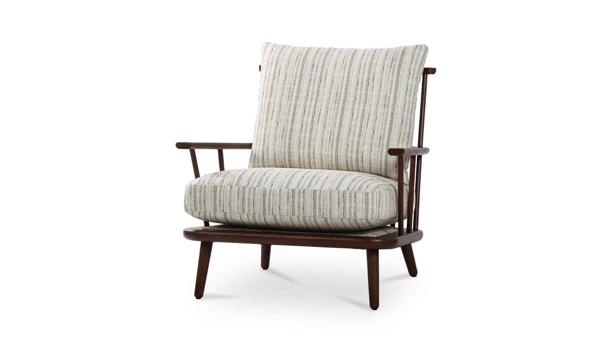 Griffin Beige Stripe Accent Chair - Ornate Home