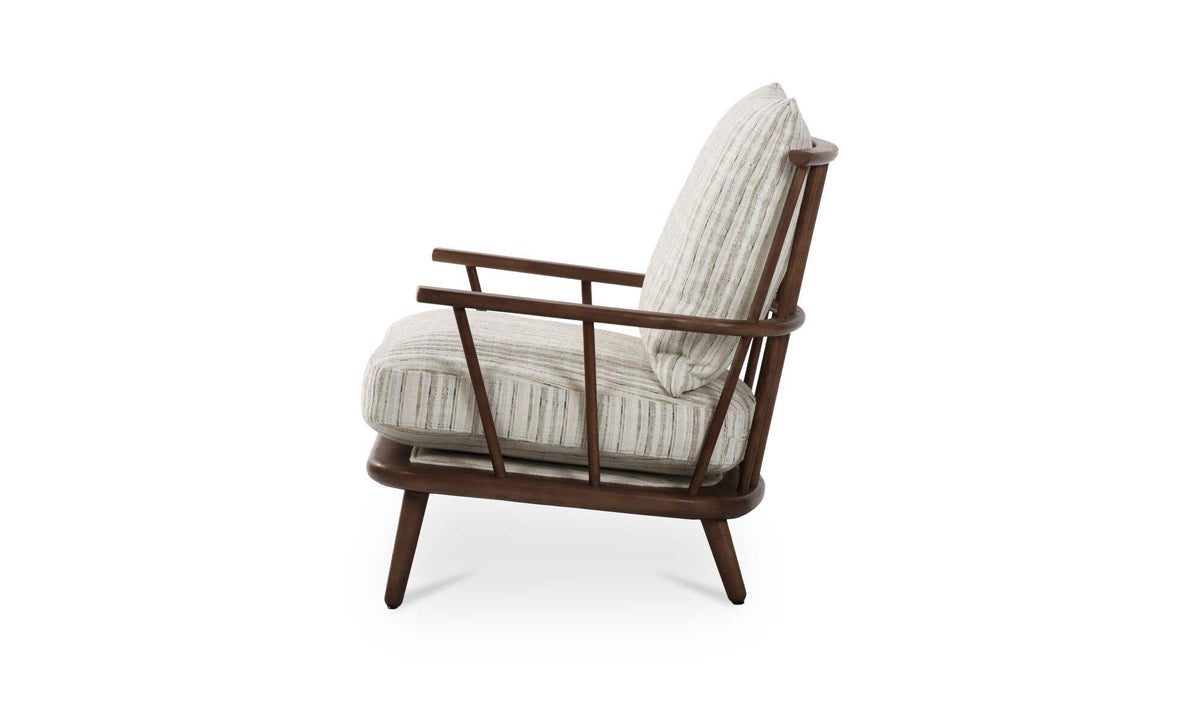 Griffin Beige Stripe Accent Chair - Ornate Home