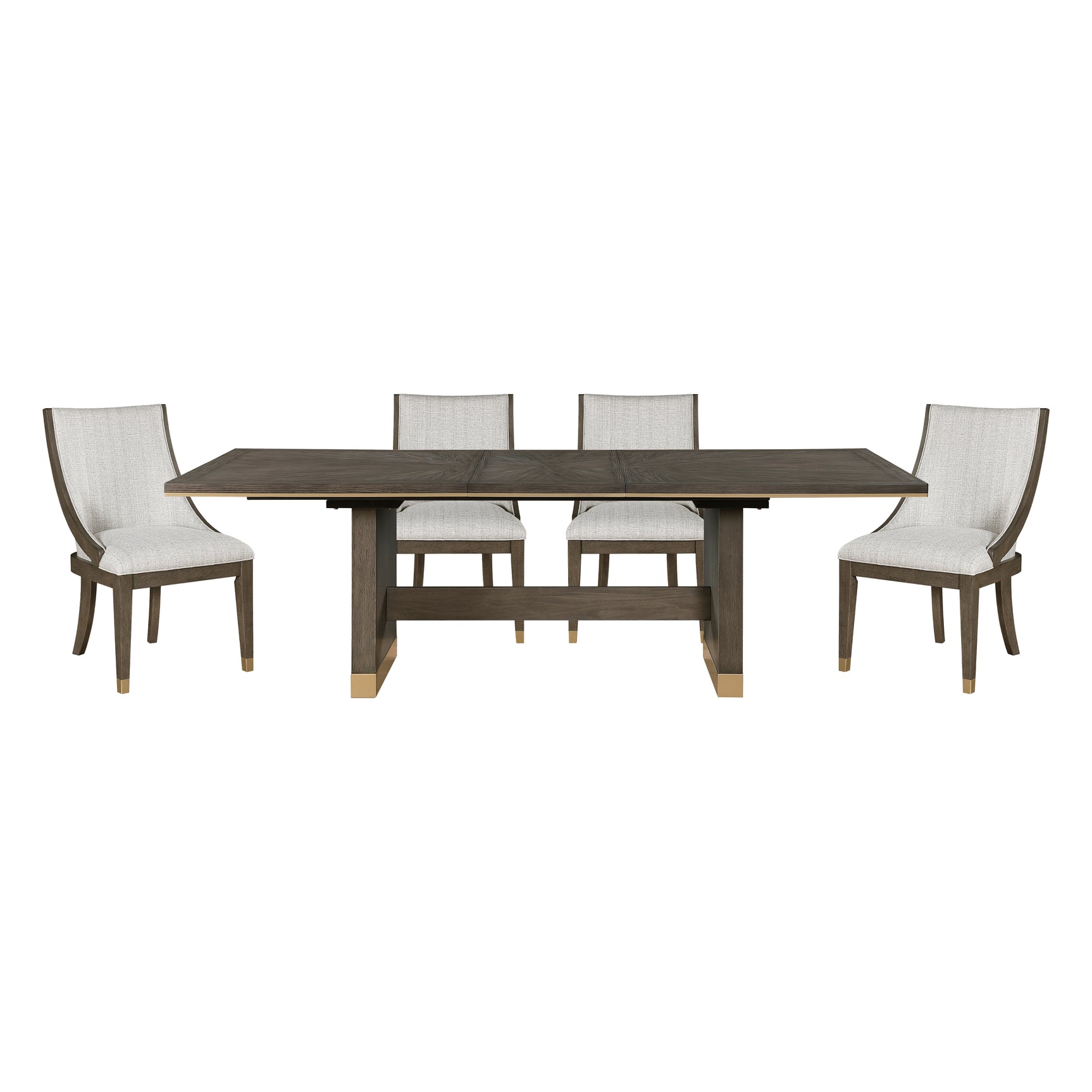 Griffin Brown/Beige 5-Piece Dining Table Set - Ornate Home