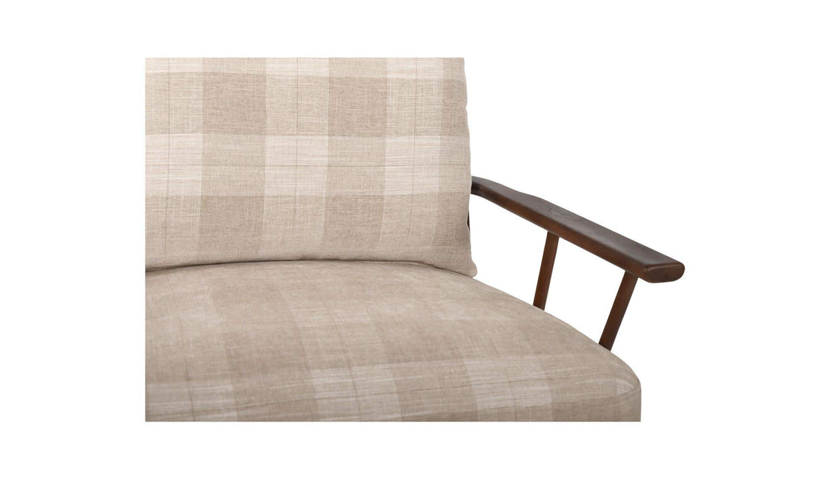 Griffin Light Brown Check Accent Chair - Ornate Home