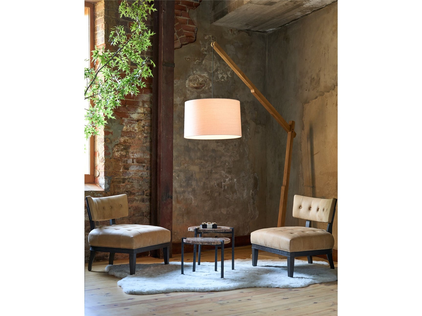 Griffith Park Natural Stone/Aged Bronze Bunching Tables - Ornate Home