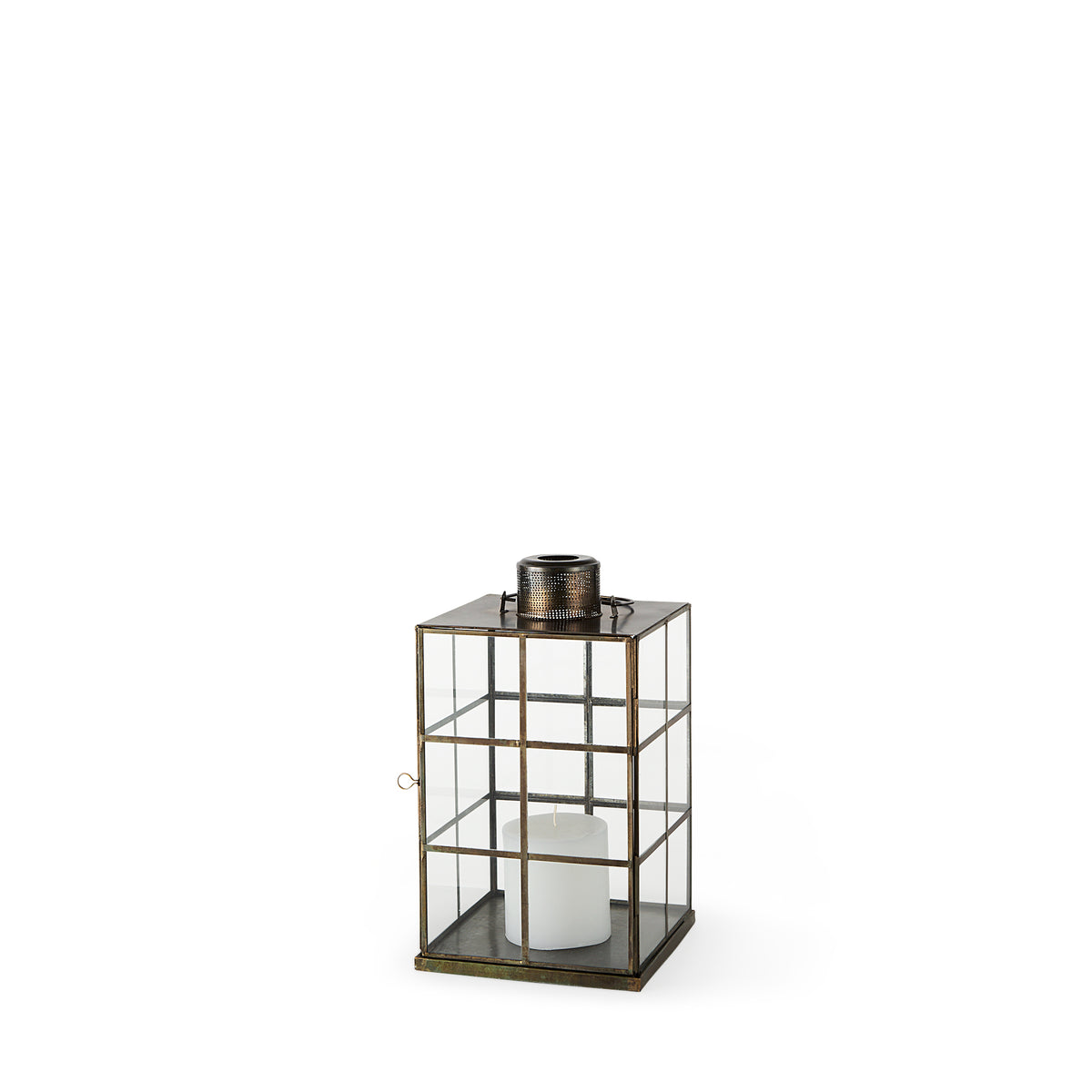 Grimwig Gold Small Lantern with Sheet Base Without Bevel - Ornate Home