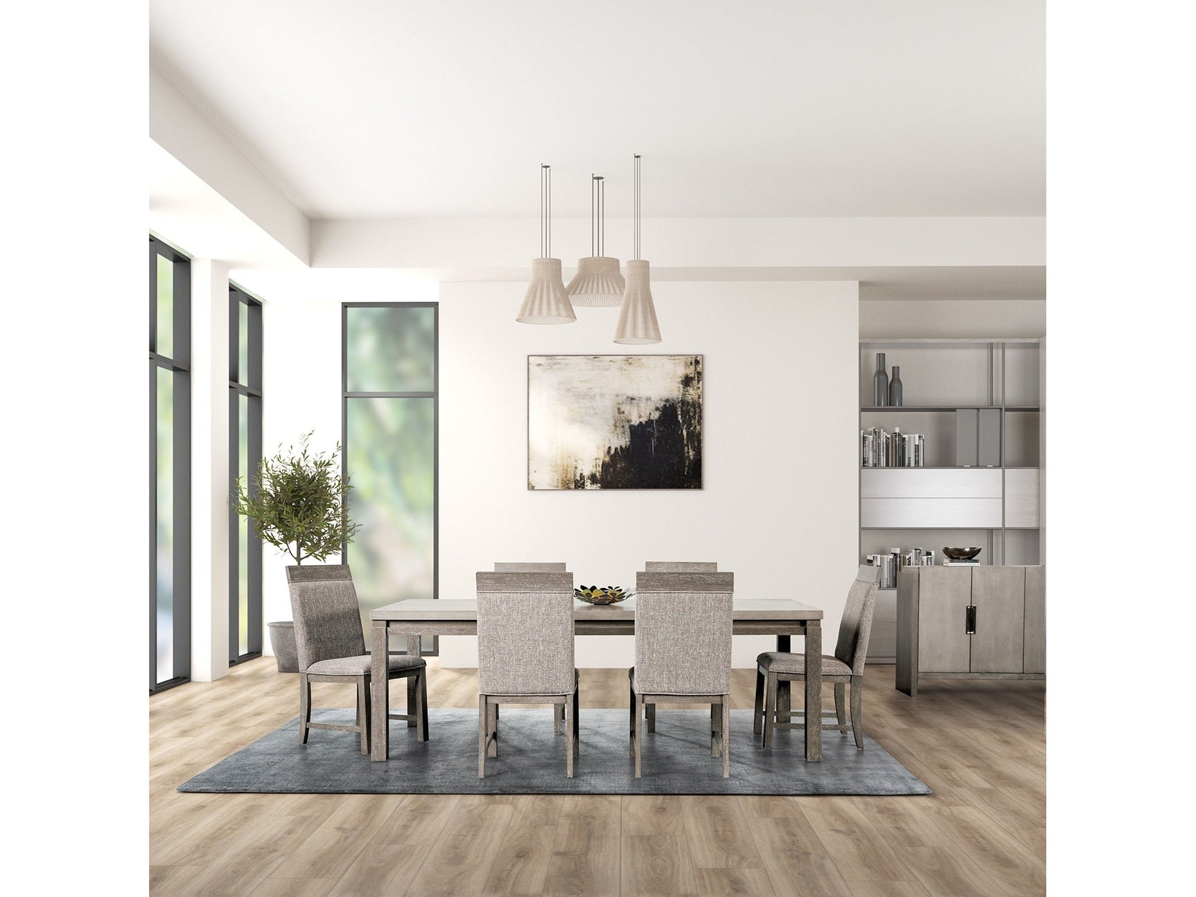 Gristalt Gray/Stone Gray 9 Piece Dining Set - Ornate Home