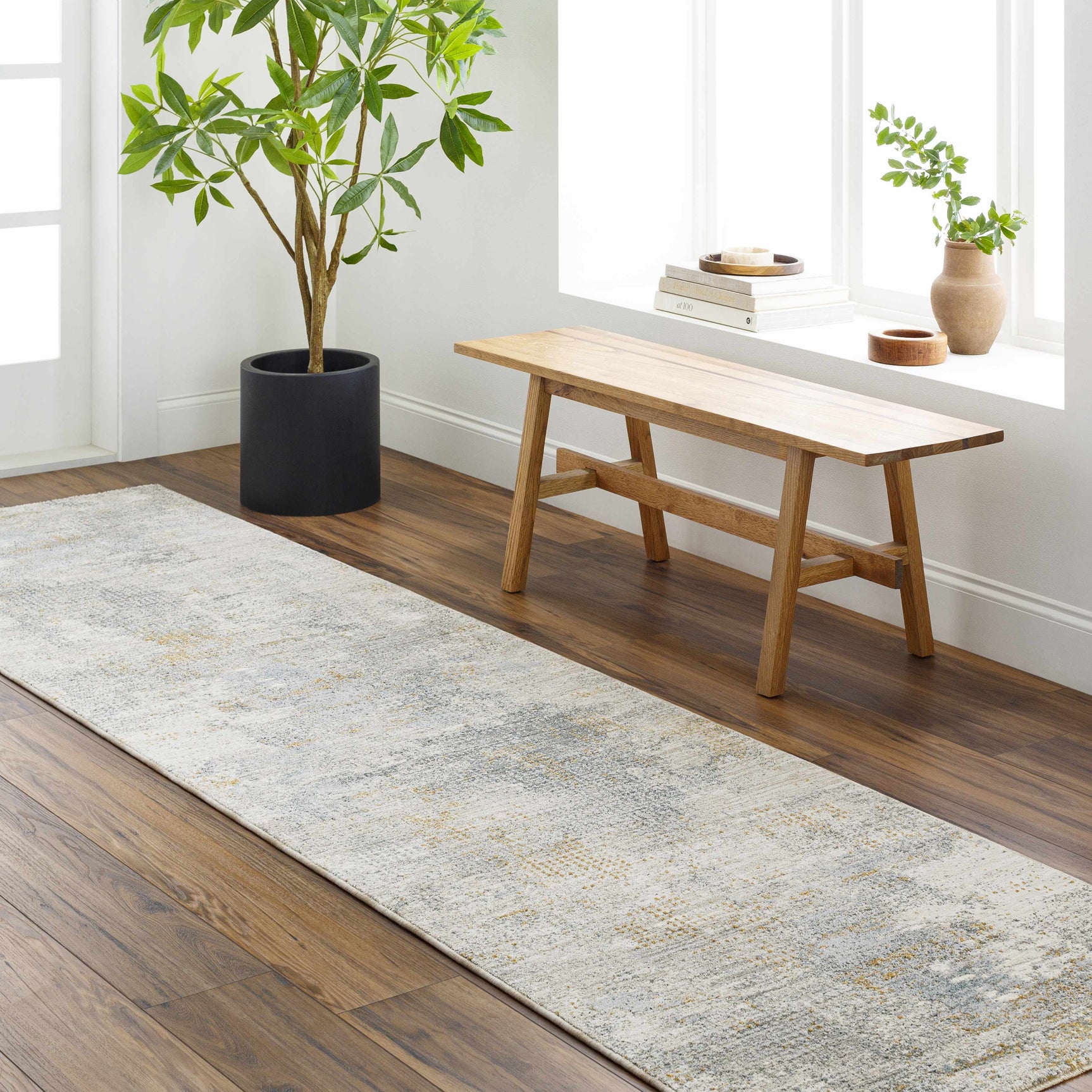 Gryta Textured Rug with Fringes - Ornate Home
