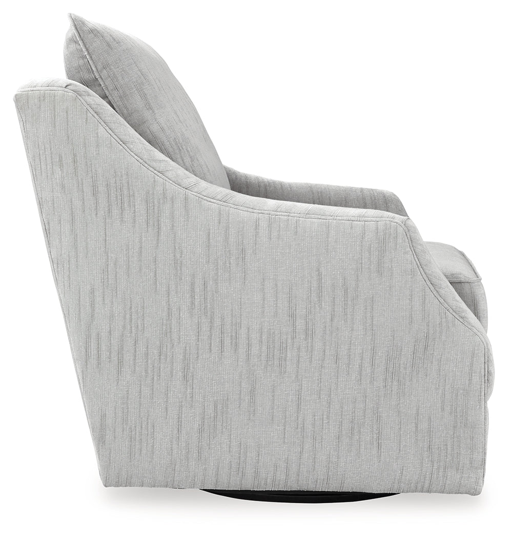 Gubbins Gray Swivel Accent Chair (Online Special Price) - Ornate Home