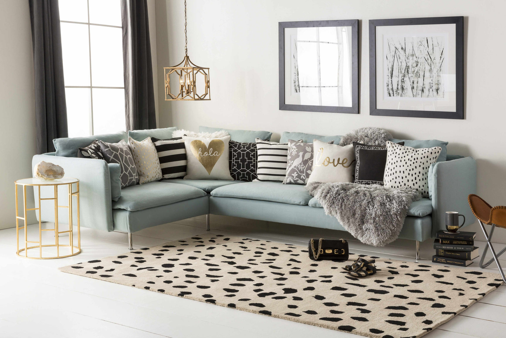 Guiseley Dalmatian Wool Area Rug - Ornate Home