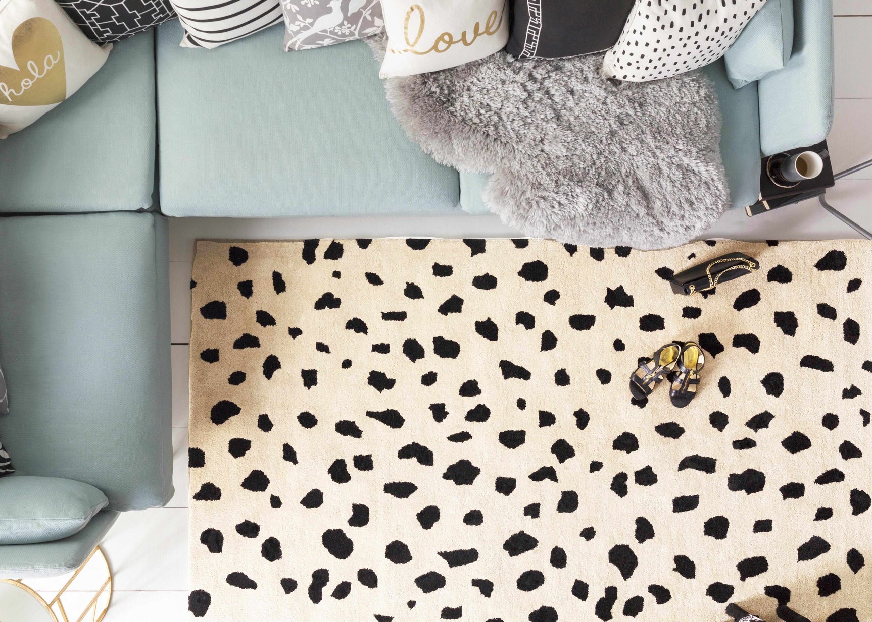 Guiseley Dalmatian Wool Area Rug - Ornate Home