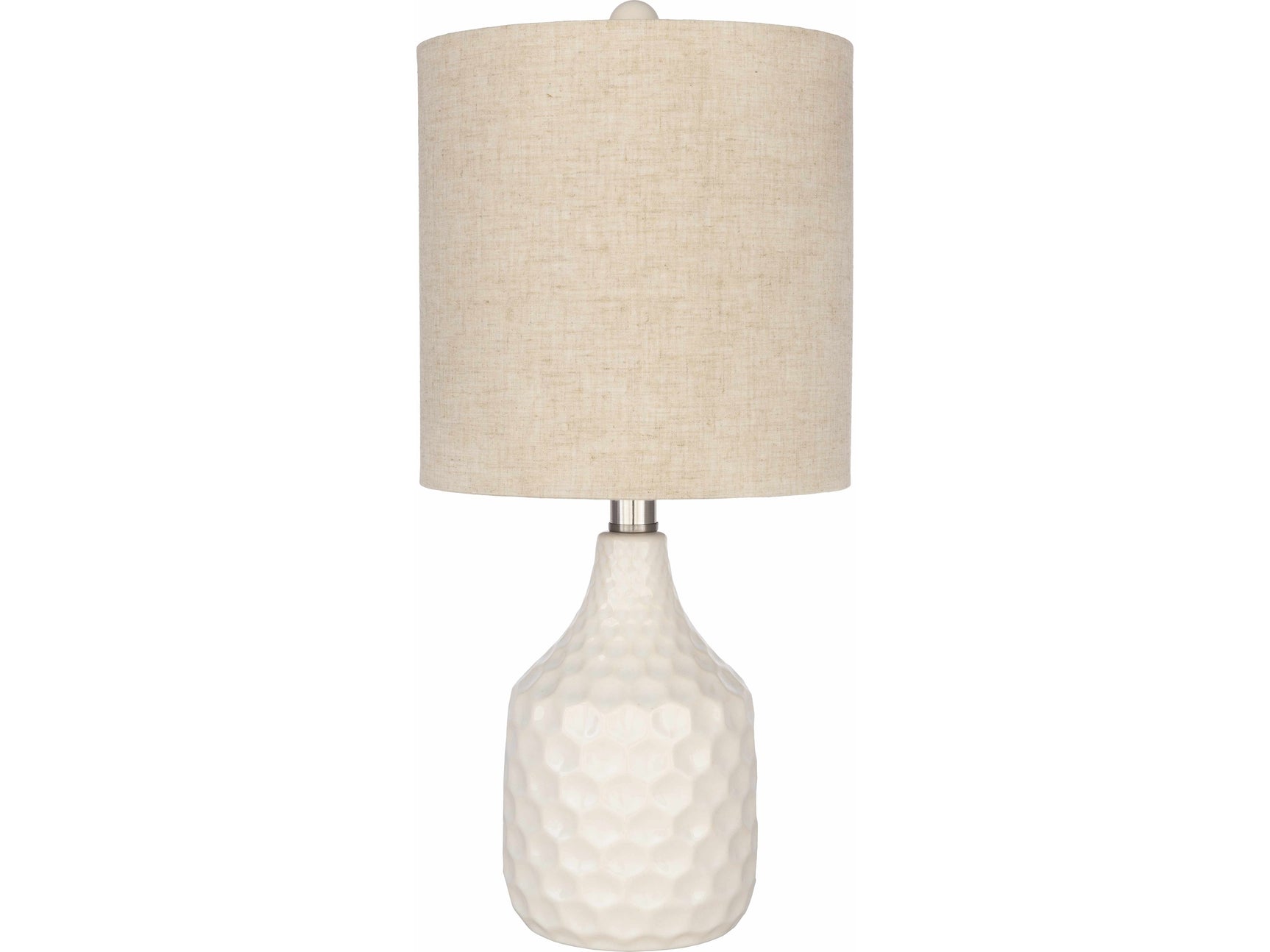 Gulmarrad Textured Ivory Ceramic Table Lamp - Ornate Home