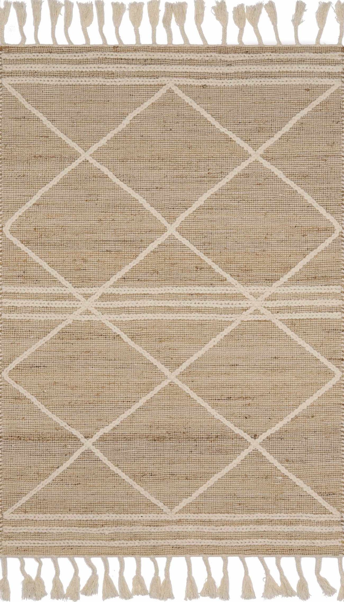 Gulnur Natural Jute&Wool Trellis Rug - Clearance - Ornate Home