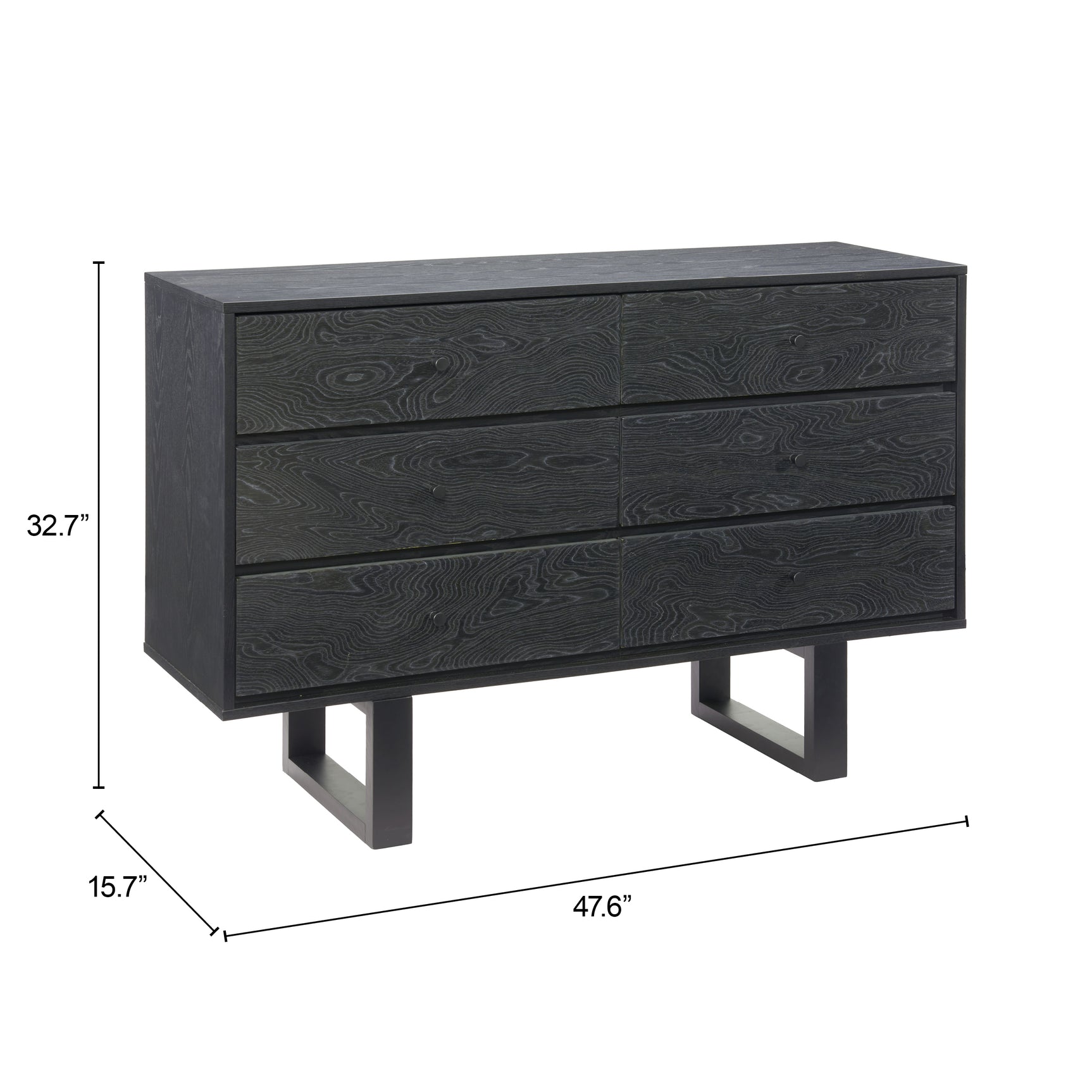 Gus Black Dresser - Ornate Home
