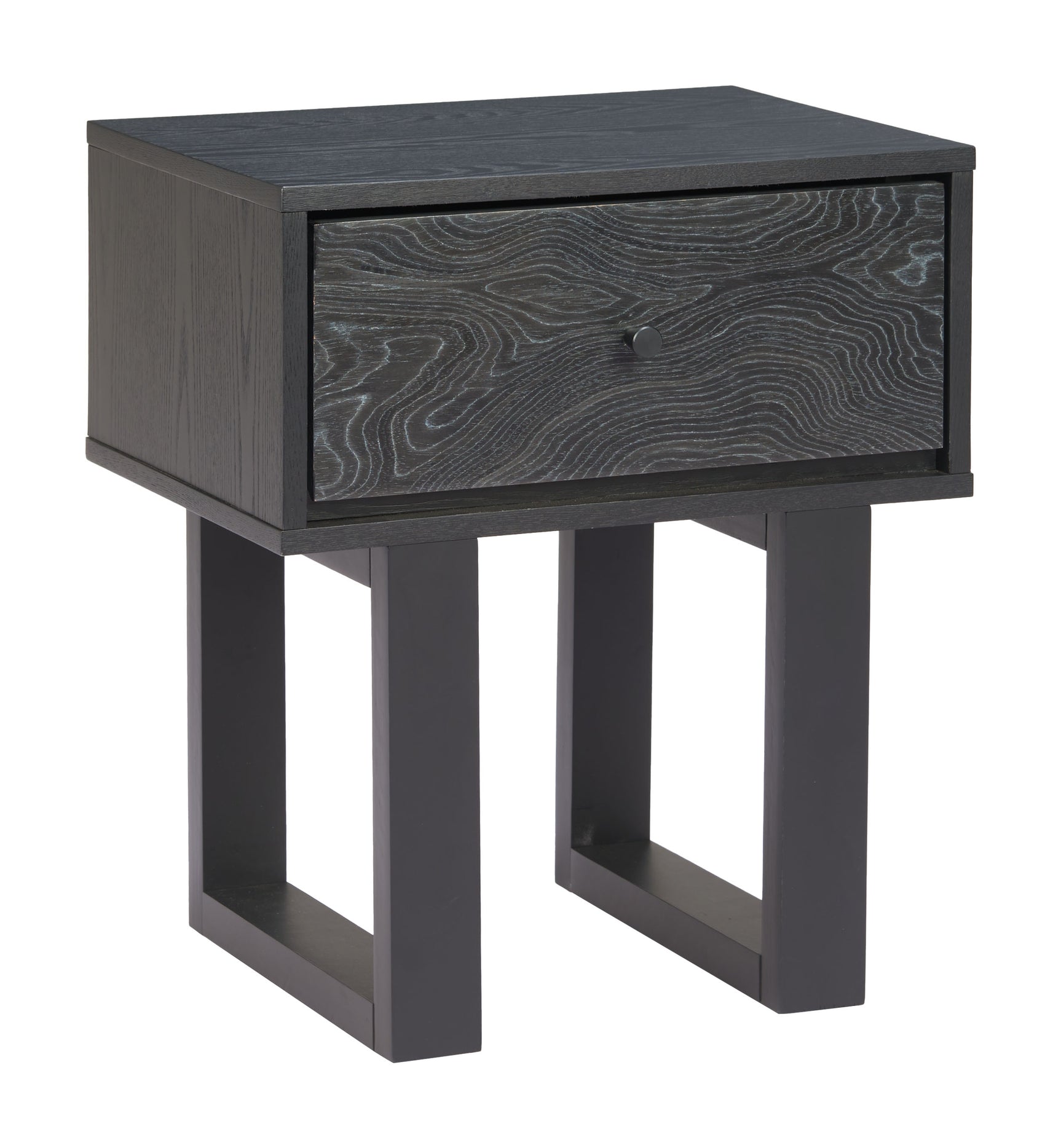 Gus Black Nightstand - Ornate Home