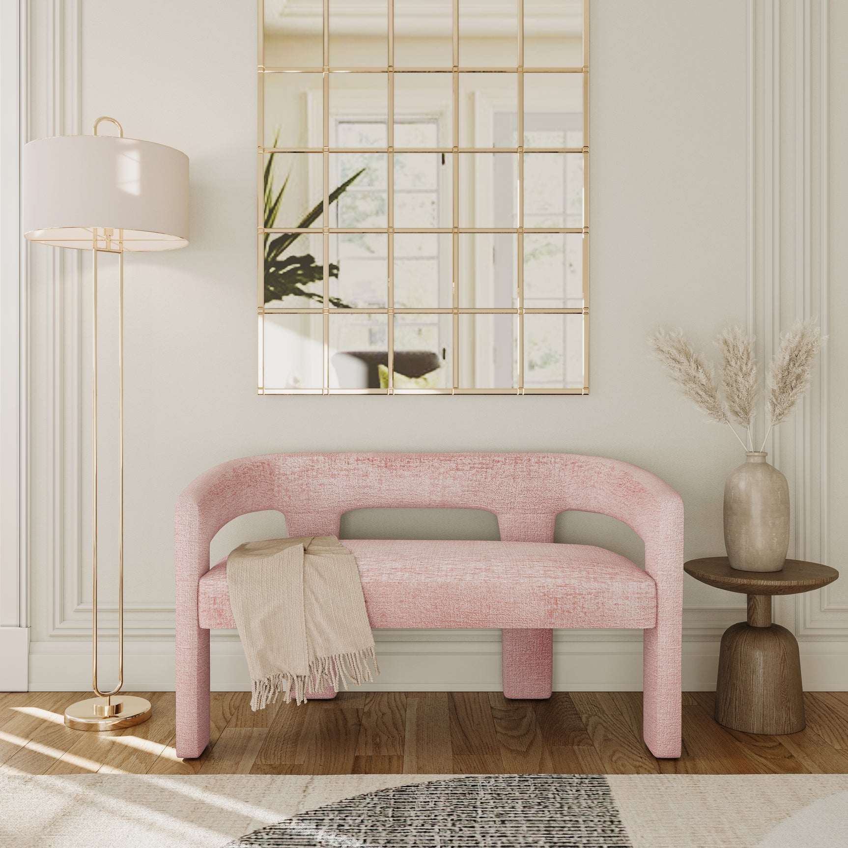 Gwen Pink Bench - Ornate Home