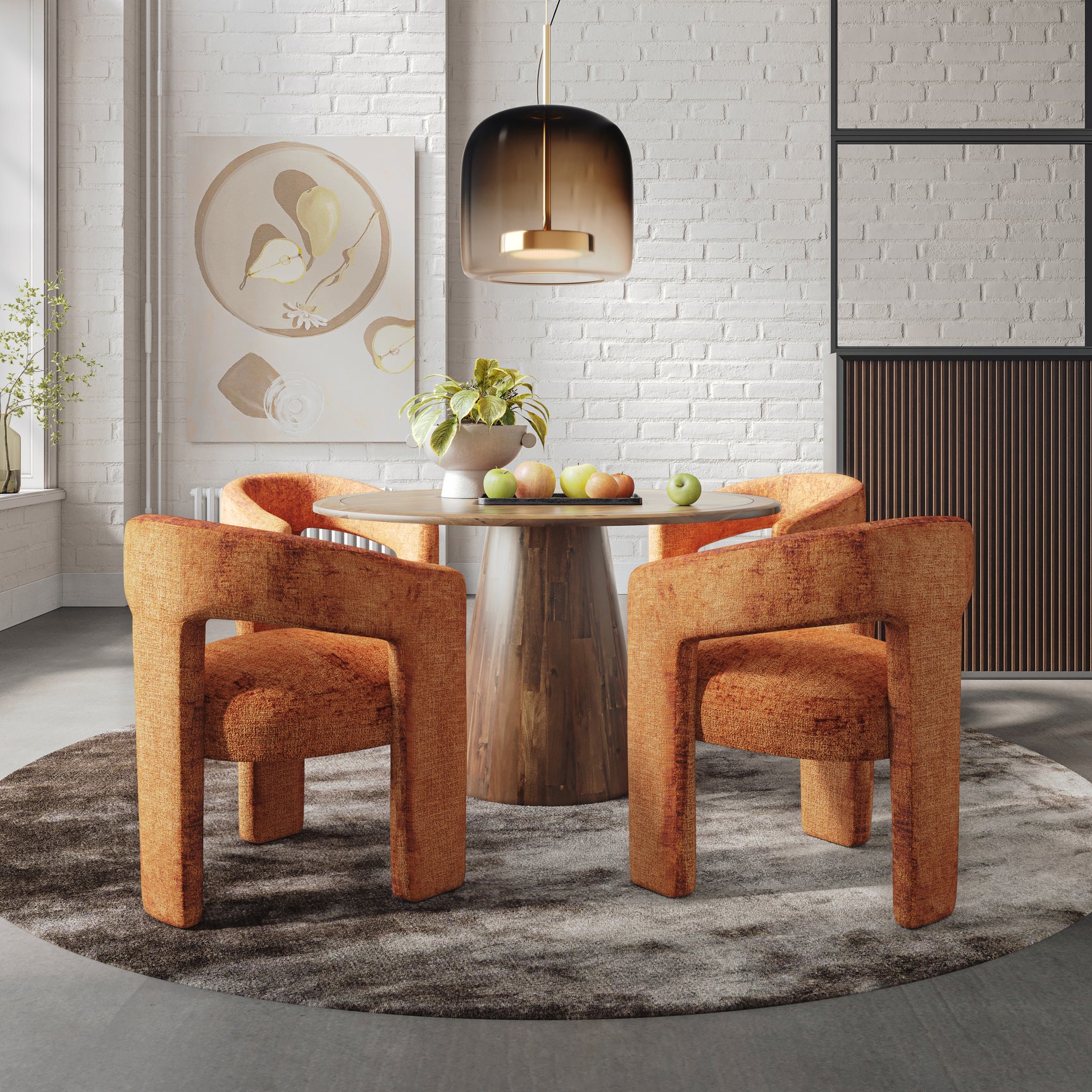 Gwen Rust Uph Chair - Ornate Home