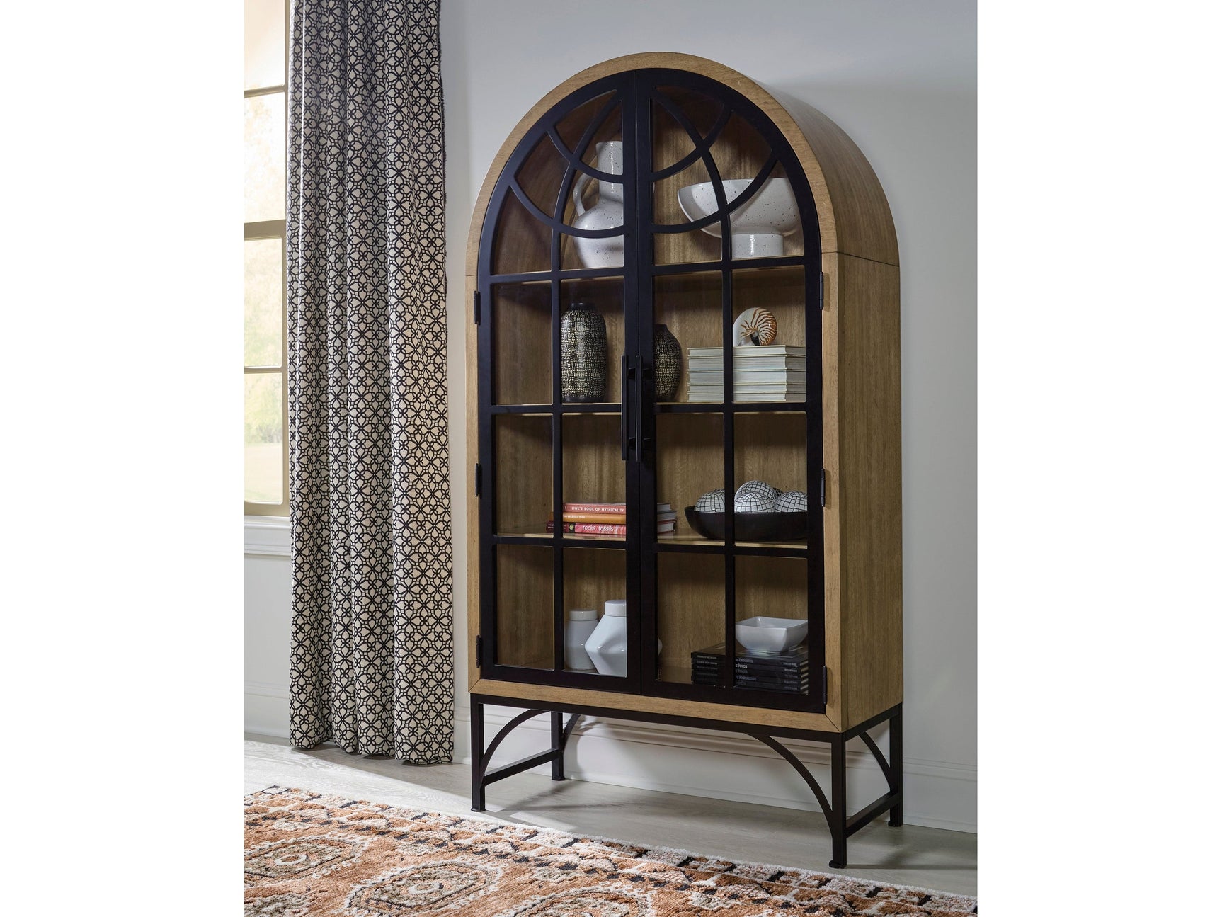Gwenwich Natural/Black Accent Cabinet (Online Special Price) - Ornate Home