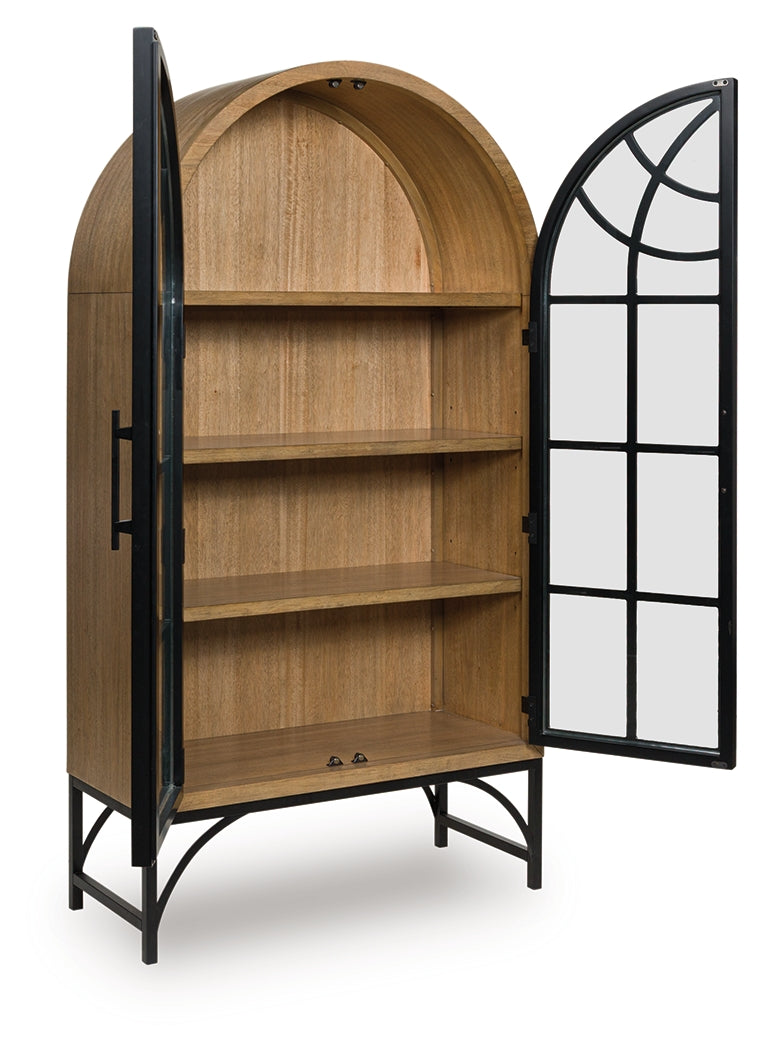 Gwenwich Natural/Black Accent Cabinet (Online Special Price) - Ornate Home