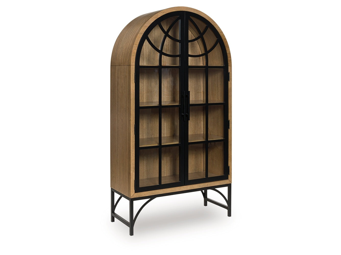 Gwenwich Natural/Black Accent Cabinet - Ornate Home