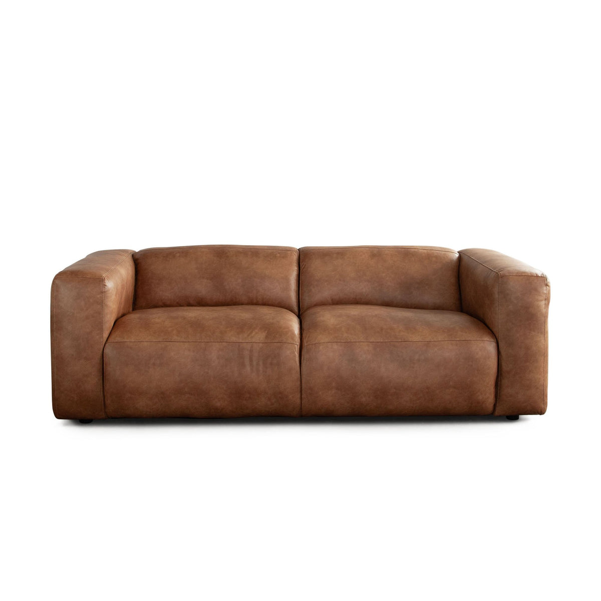 Hyde Saddle Leatherette Sofa - Ornate Home
