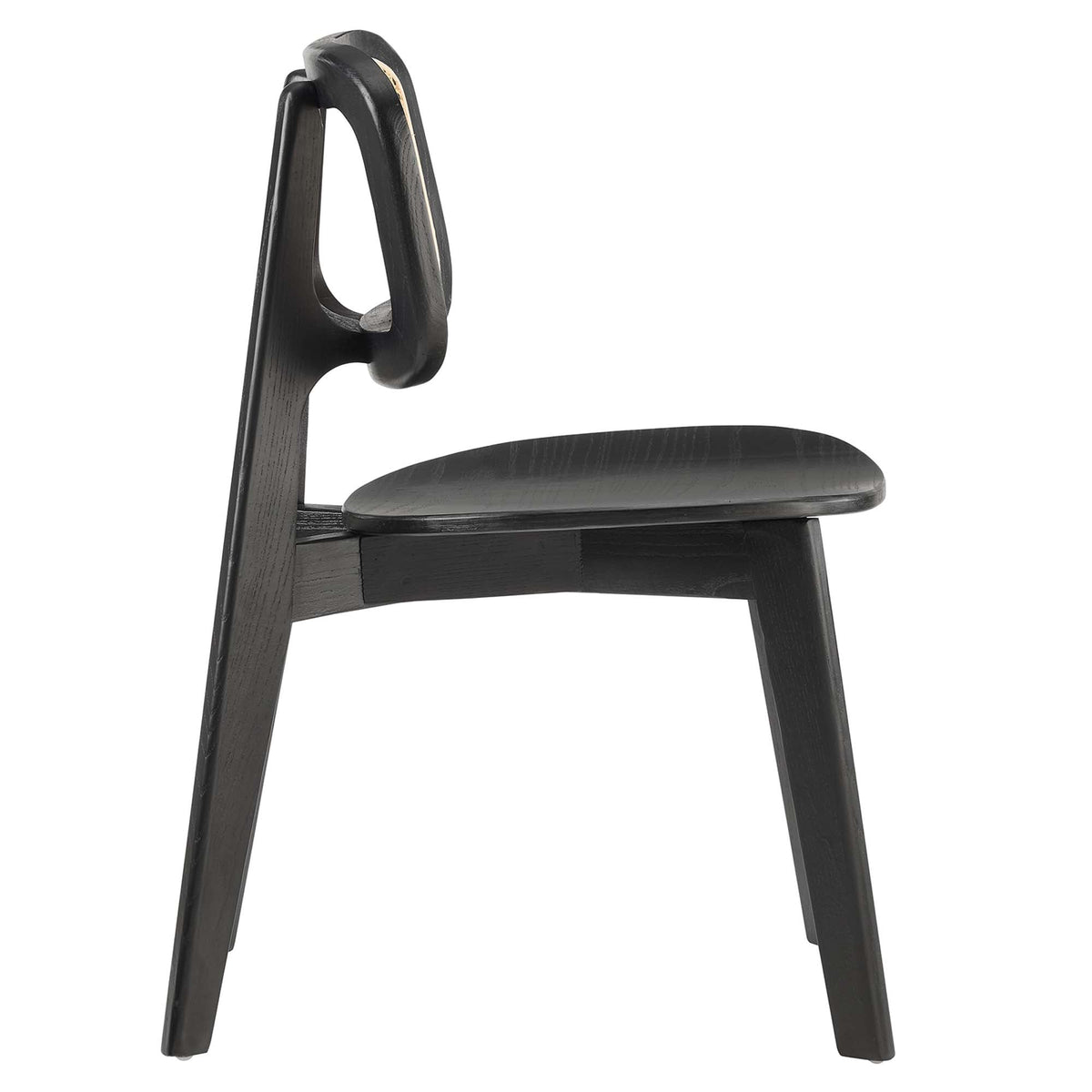 Habitat Black Wood Dining Side Chair - Ornate Home