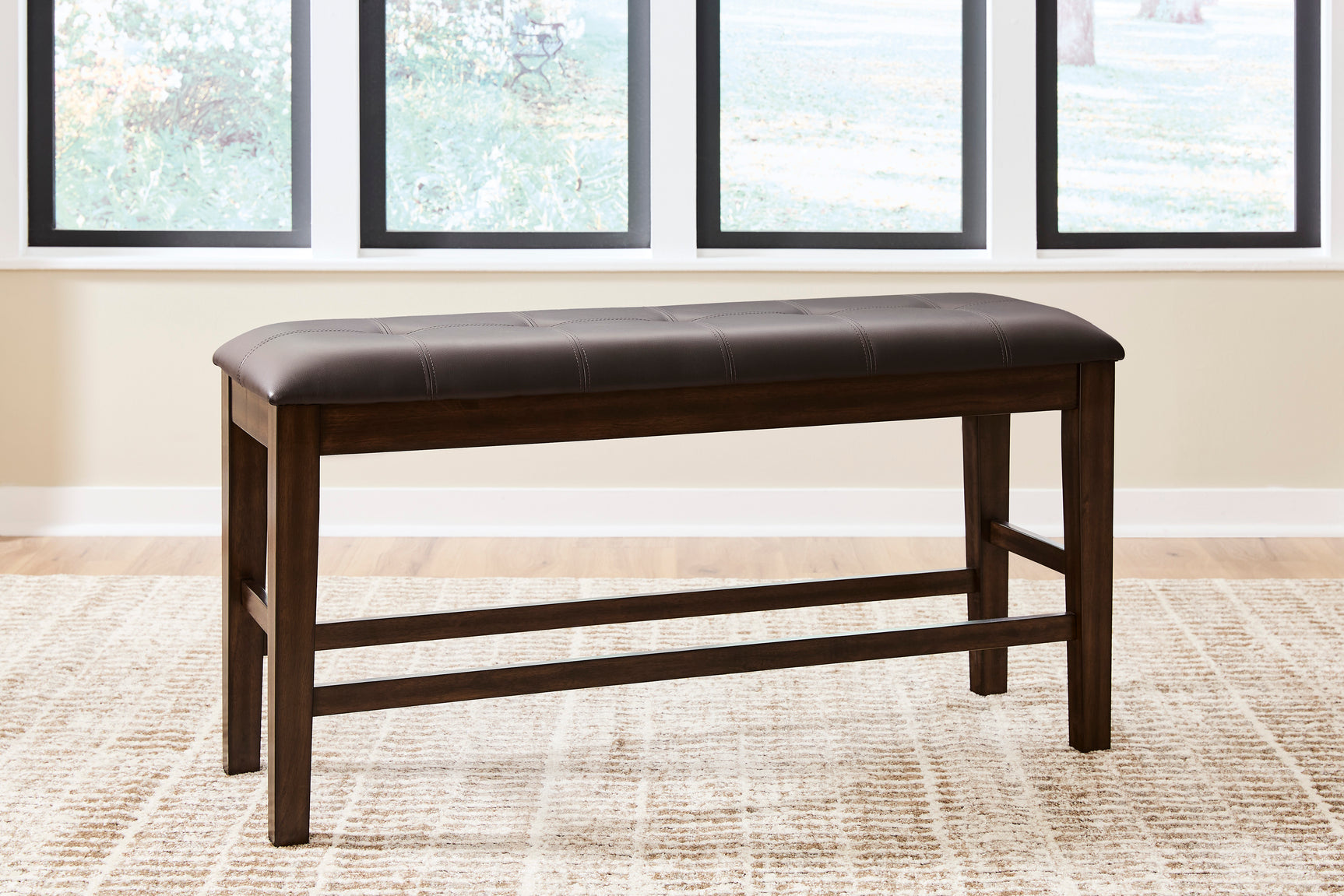 Haddigan Dark Brown Counter Height Dining Table, 4 Barstools and Bench (Online Special Price) - Ornate Home