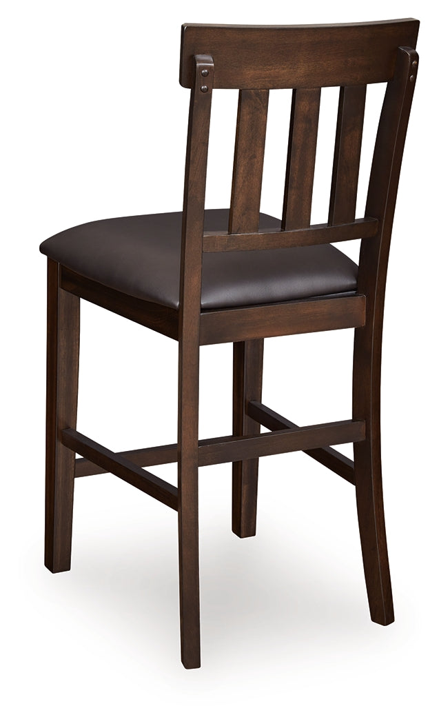 Haddigan Dark Brown Counter Height Dining Table and 4 Barstools - Ornate Home