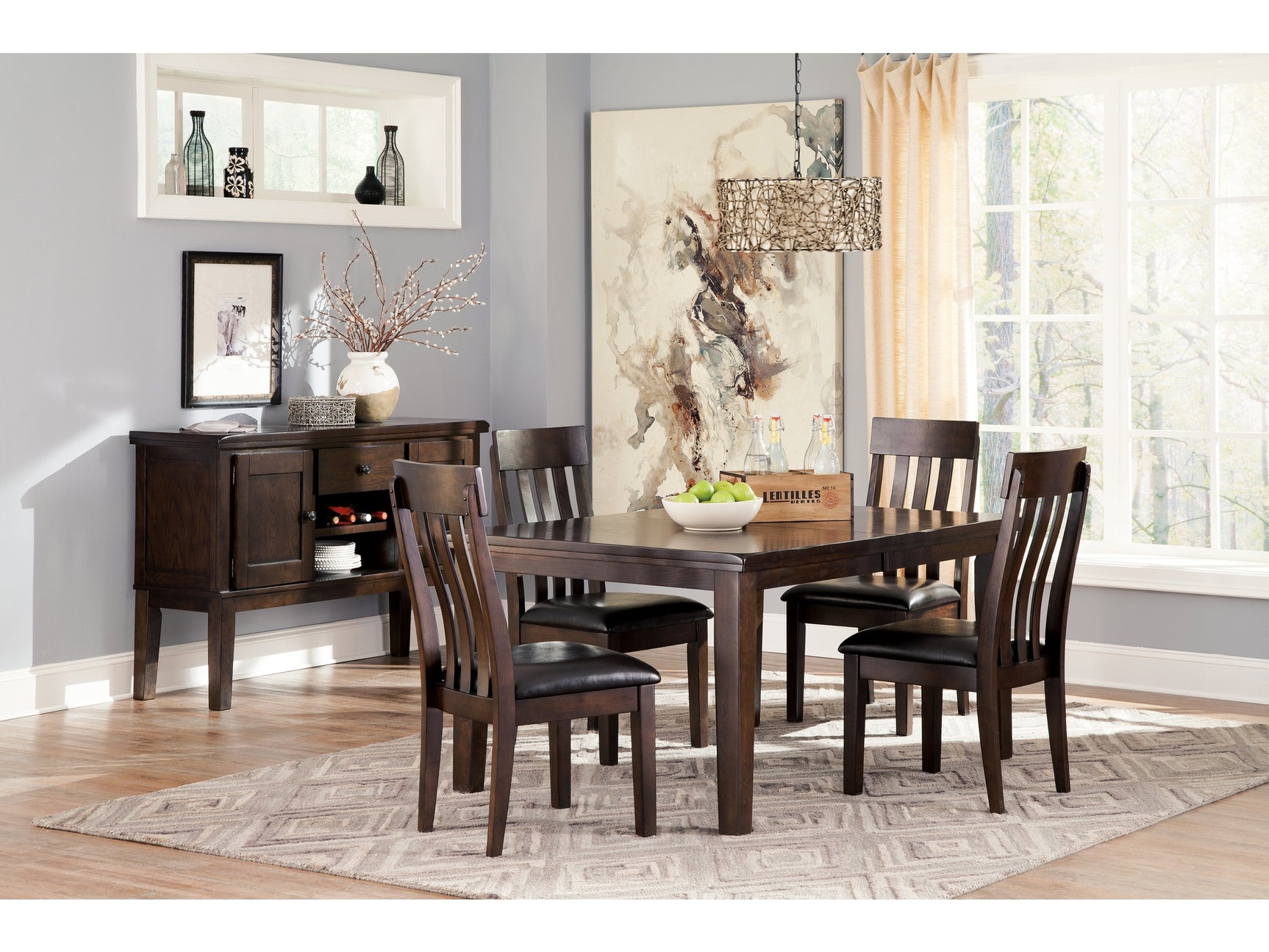 Haddigan Dark Brown Dining Room Table w/ Butterfly Extension - Ornate Home