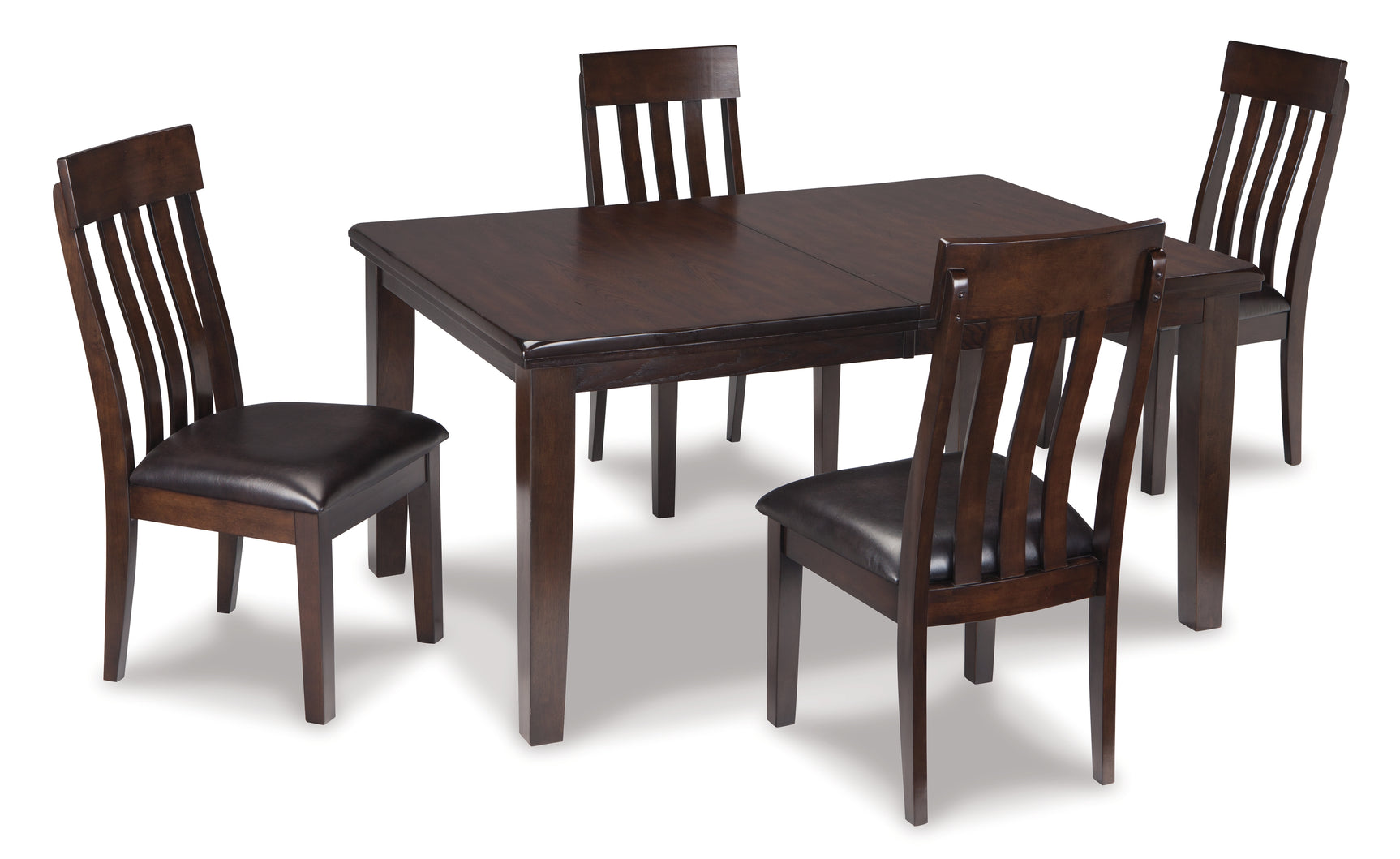 Haddigan Dark Brown Dining Table and 4 Chairs - Ornate Home