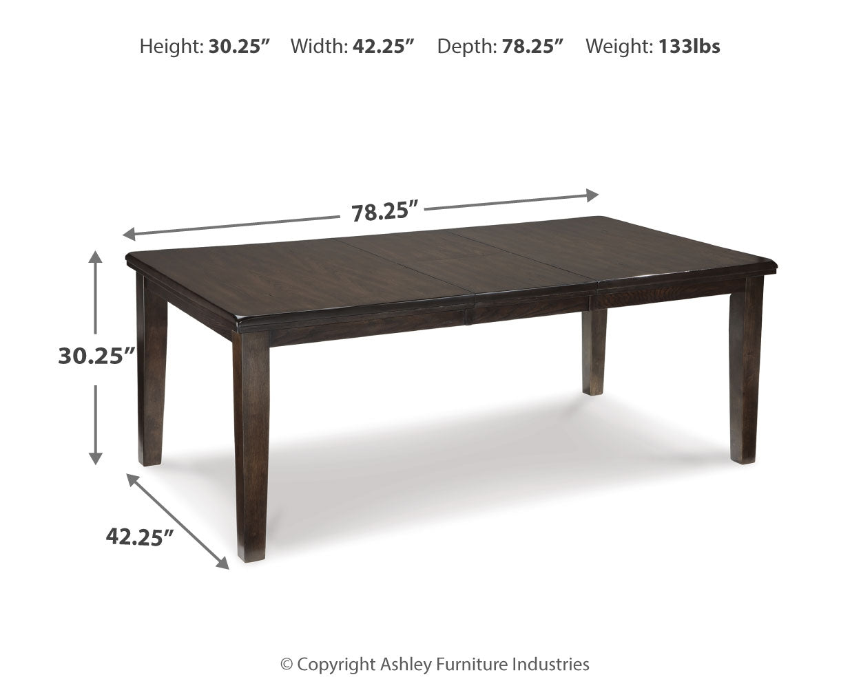 Haddigan Dark Brown Dining Table and 6 Chairs (Online Special Price) - Ornate Home