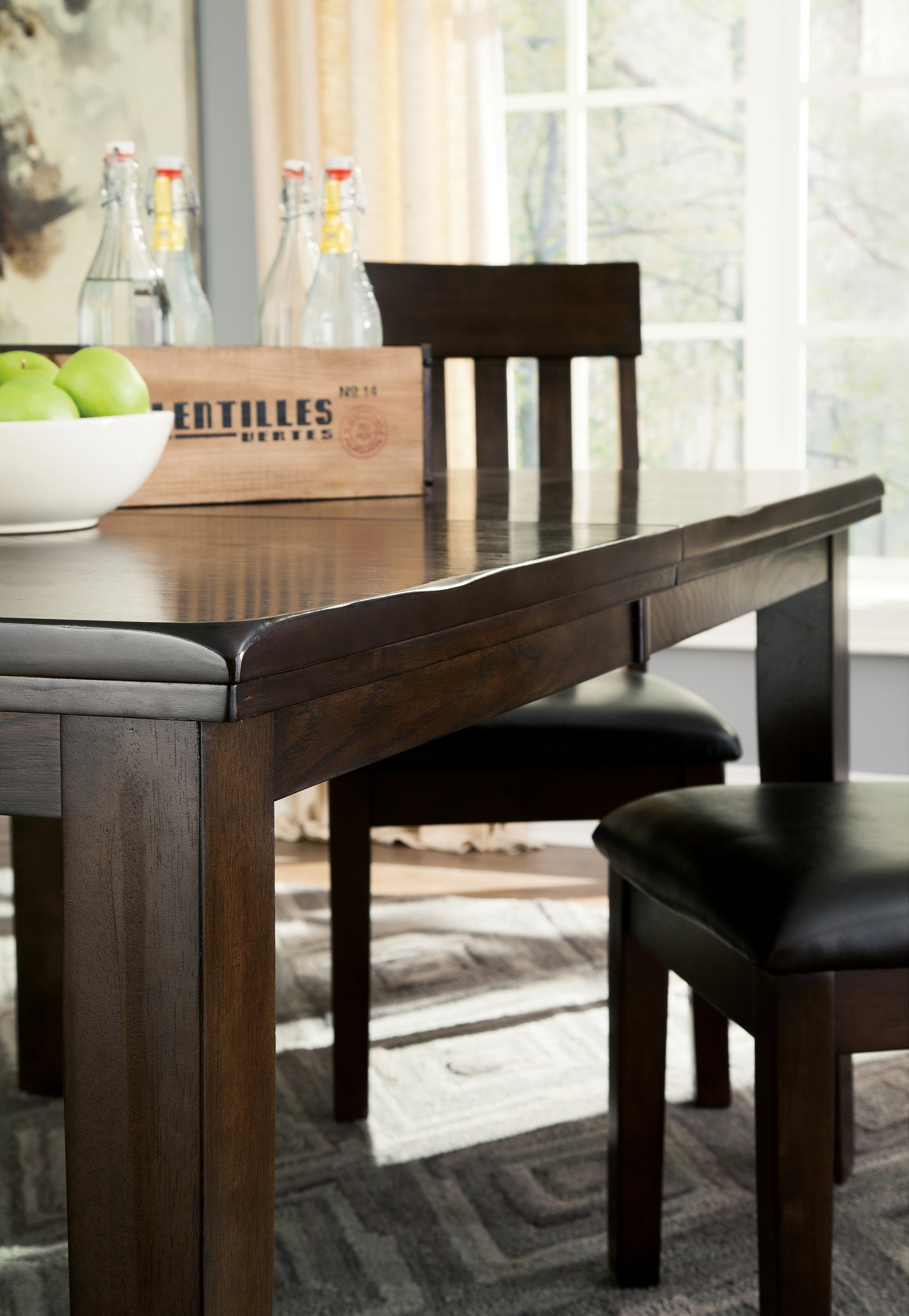 Haddigan Dark Brown Dining Table and 6 Chairs (Online Special Price) - Ornate Home