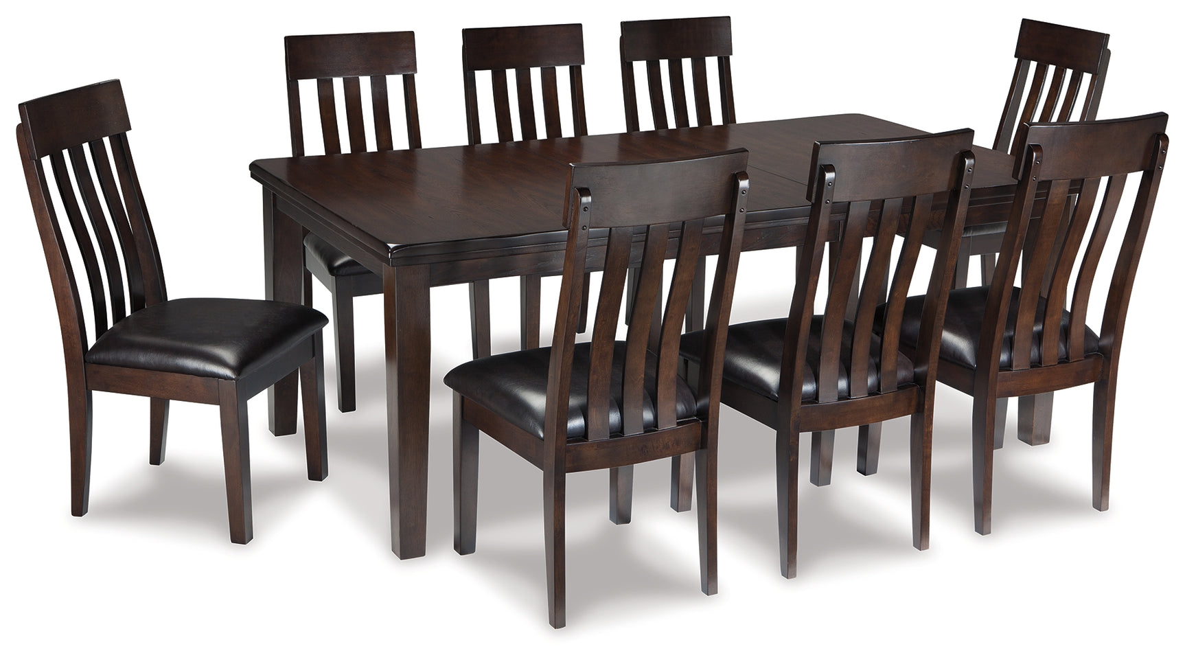 Haddigan Dark Brown Dining Table and 8 Chairs - Ornate Home