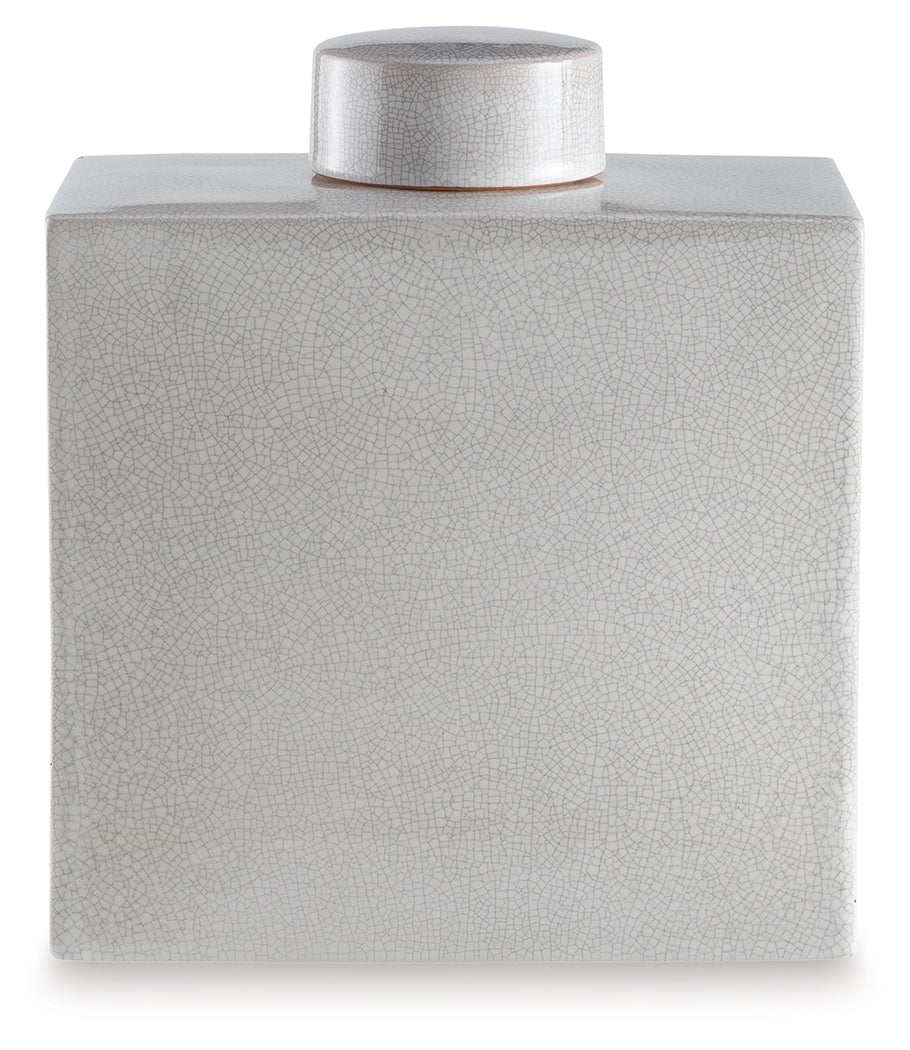 Haddworth White Jar (Online Special Price) - Ornate Home
