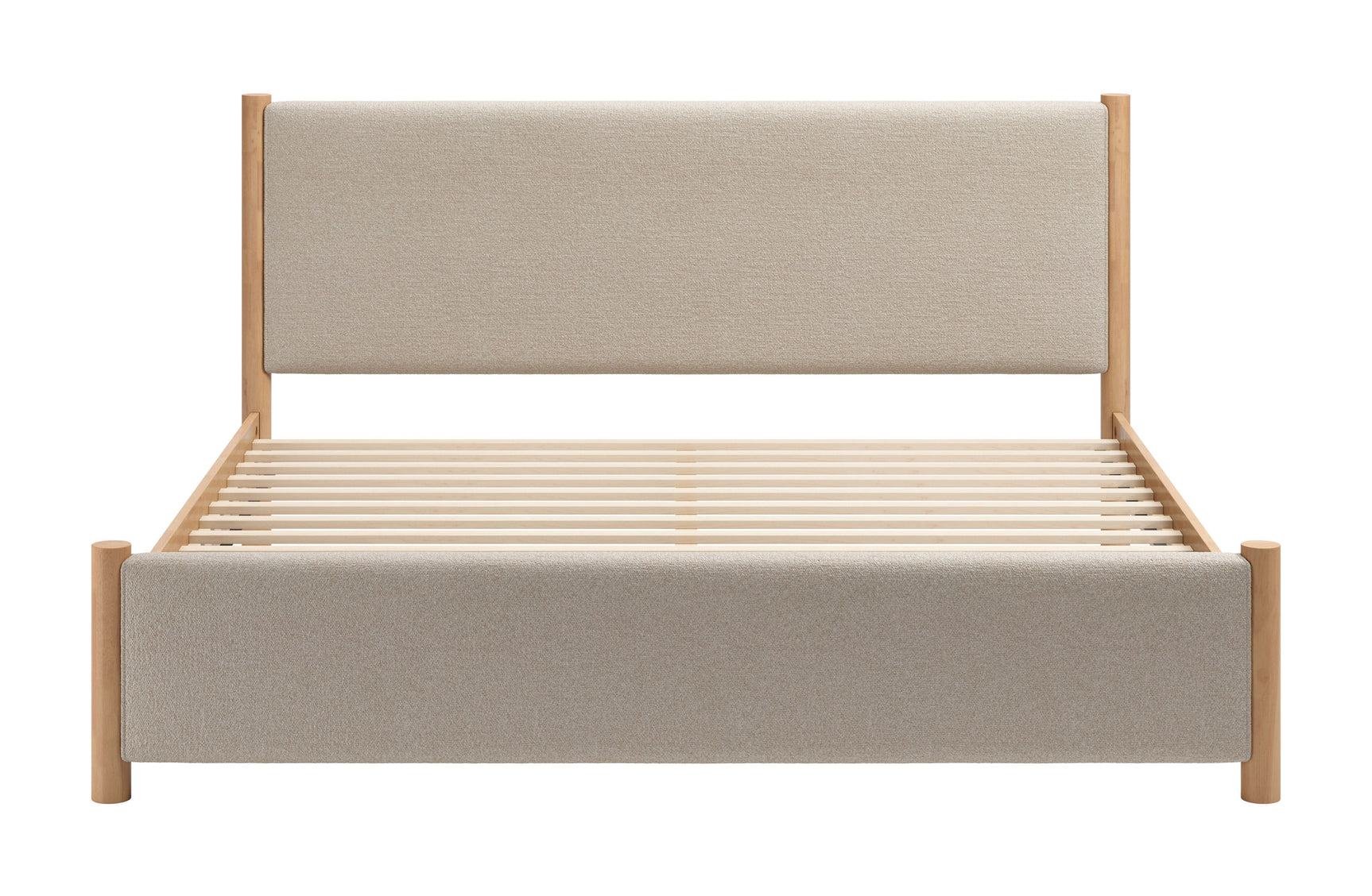 Hadi Beige & Natural King Bed - Ornate Home