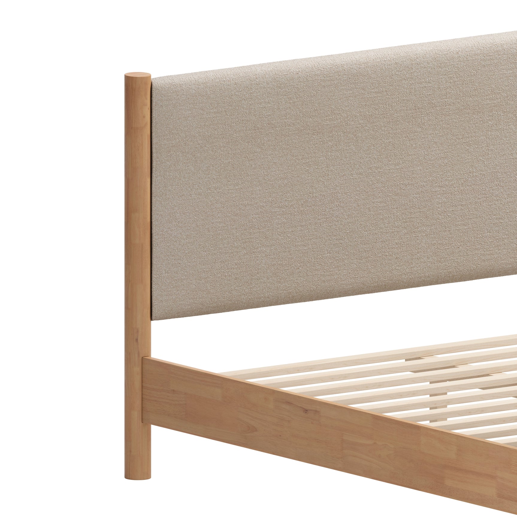 Hadi Beige & Natural King Bed - Ornate Home