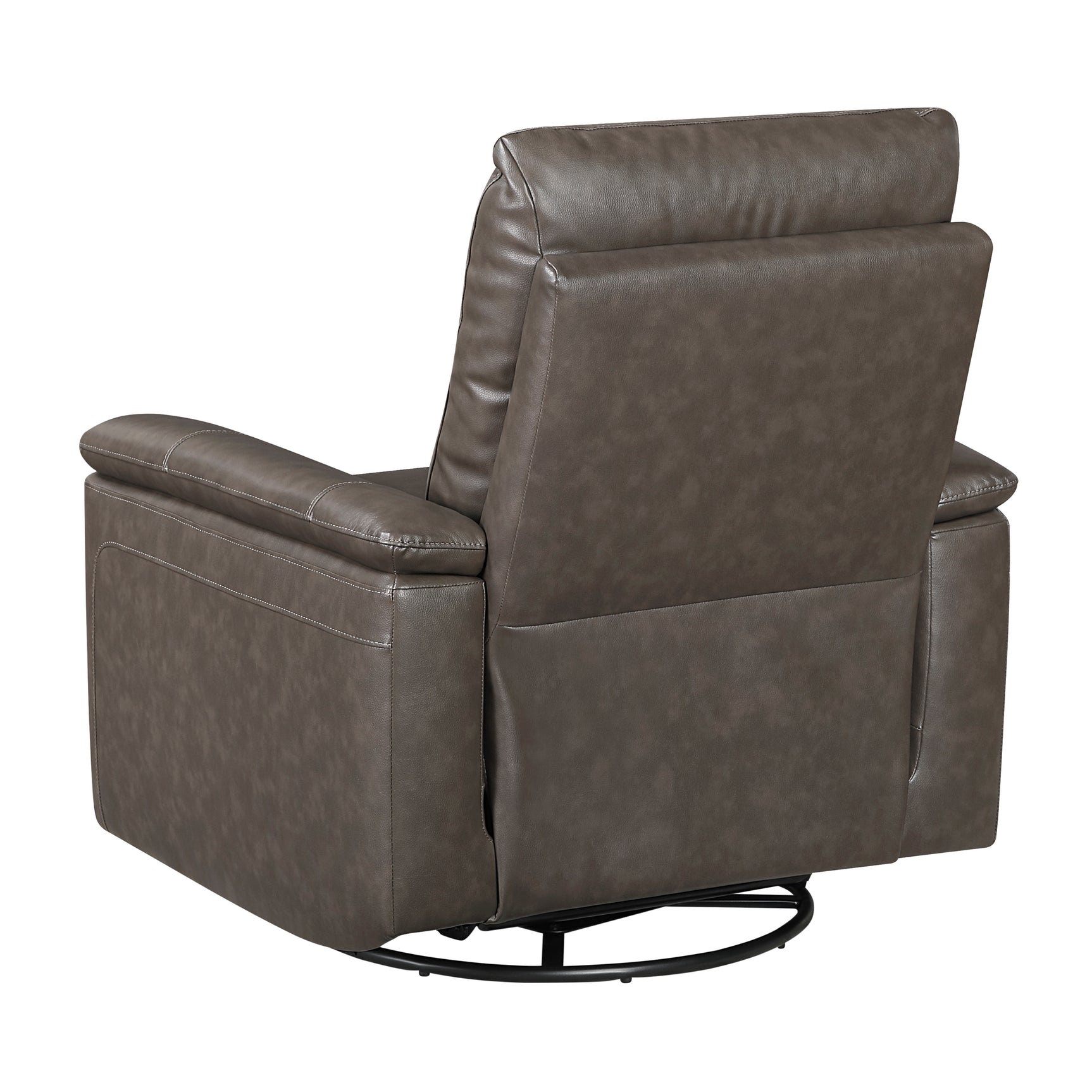 Hadley Dark Brown Swivel Glider Reclining Chair - Ornate Home