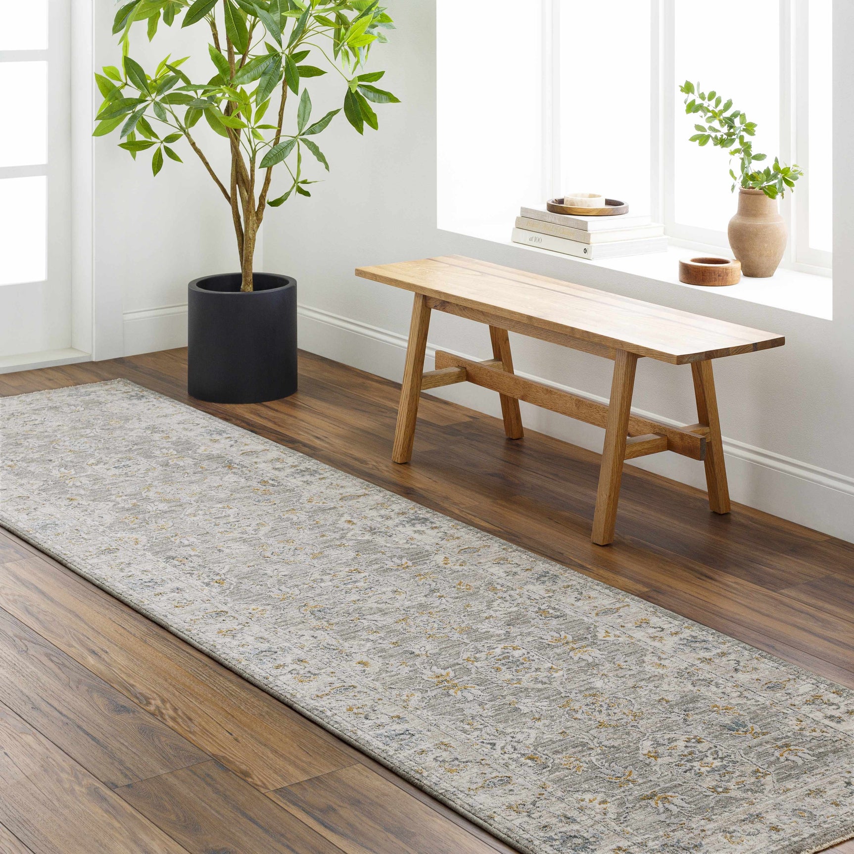 Hafsa Textured Rug with Fringes - Ornate Home