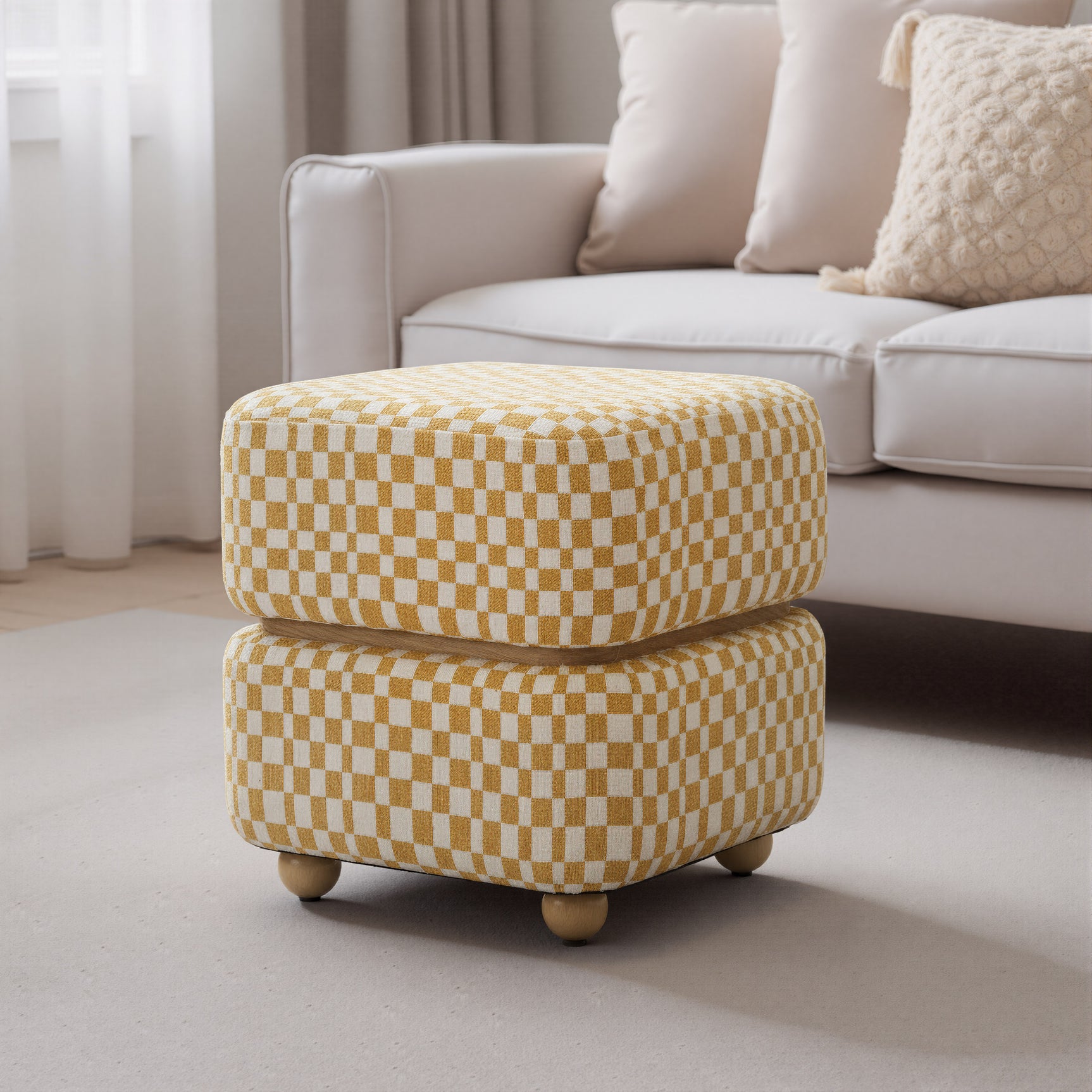 Haki Multicolor Ottoman - Ornate Home