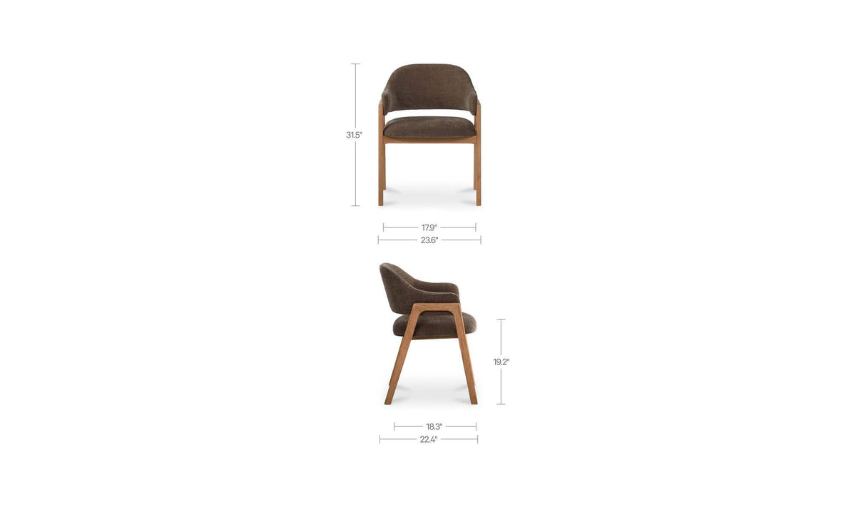 Halden Cool Brown Dining Chair - Ornate Home