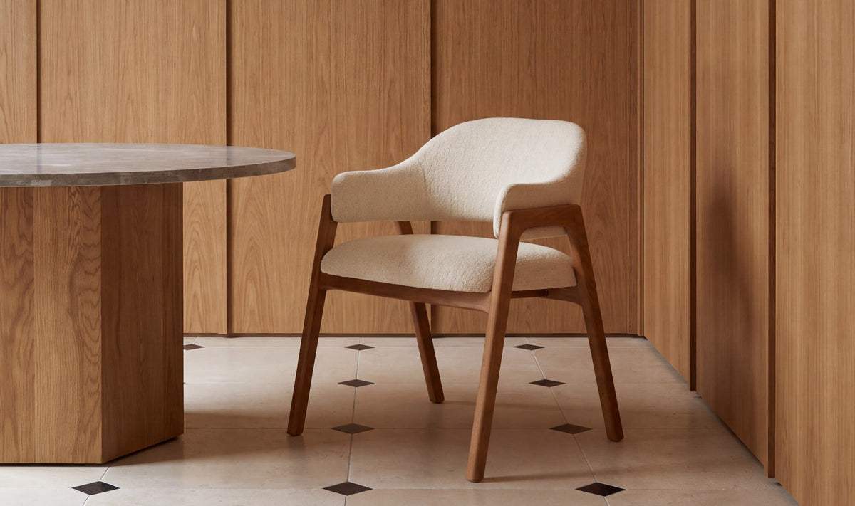 Halden Flecked Beige Dining Chair - Ornate Home