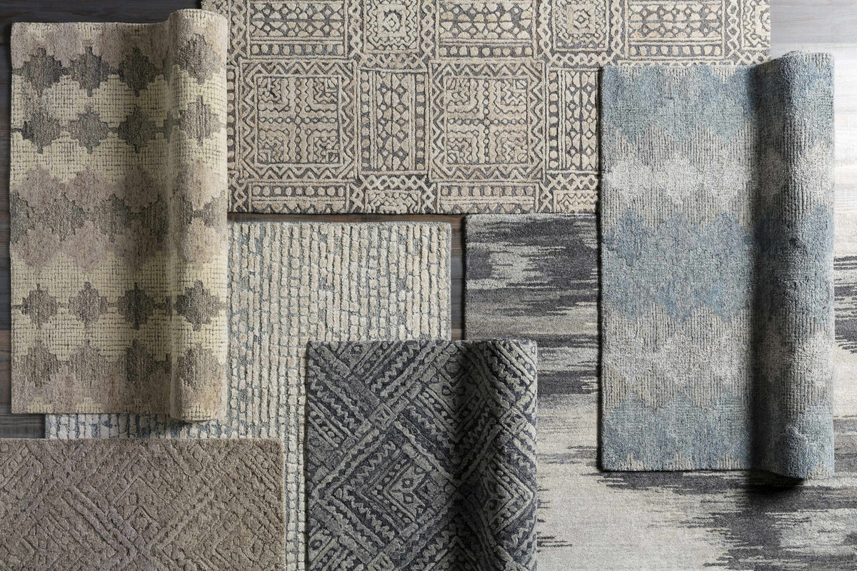 Hale Gray&Slate Diamonds Wool&Viscose Rug - Clearance - Ornate Home