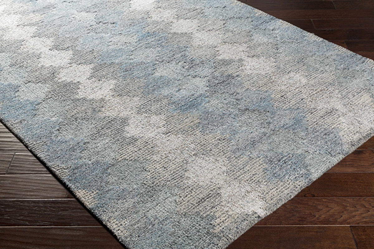 Hale Gray&Slate Diamonds Wool&Viscose Rug - Clearance - Ornate Home