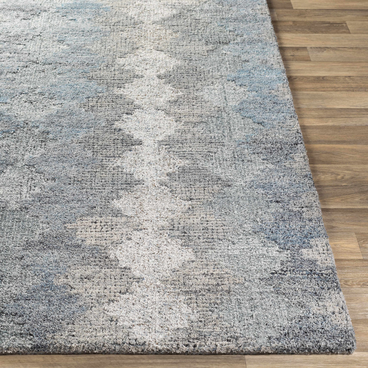 Hale Gray&Slate Diamonds Wool&Viscose Rug - Clearance - Ornate Home