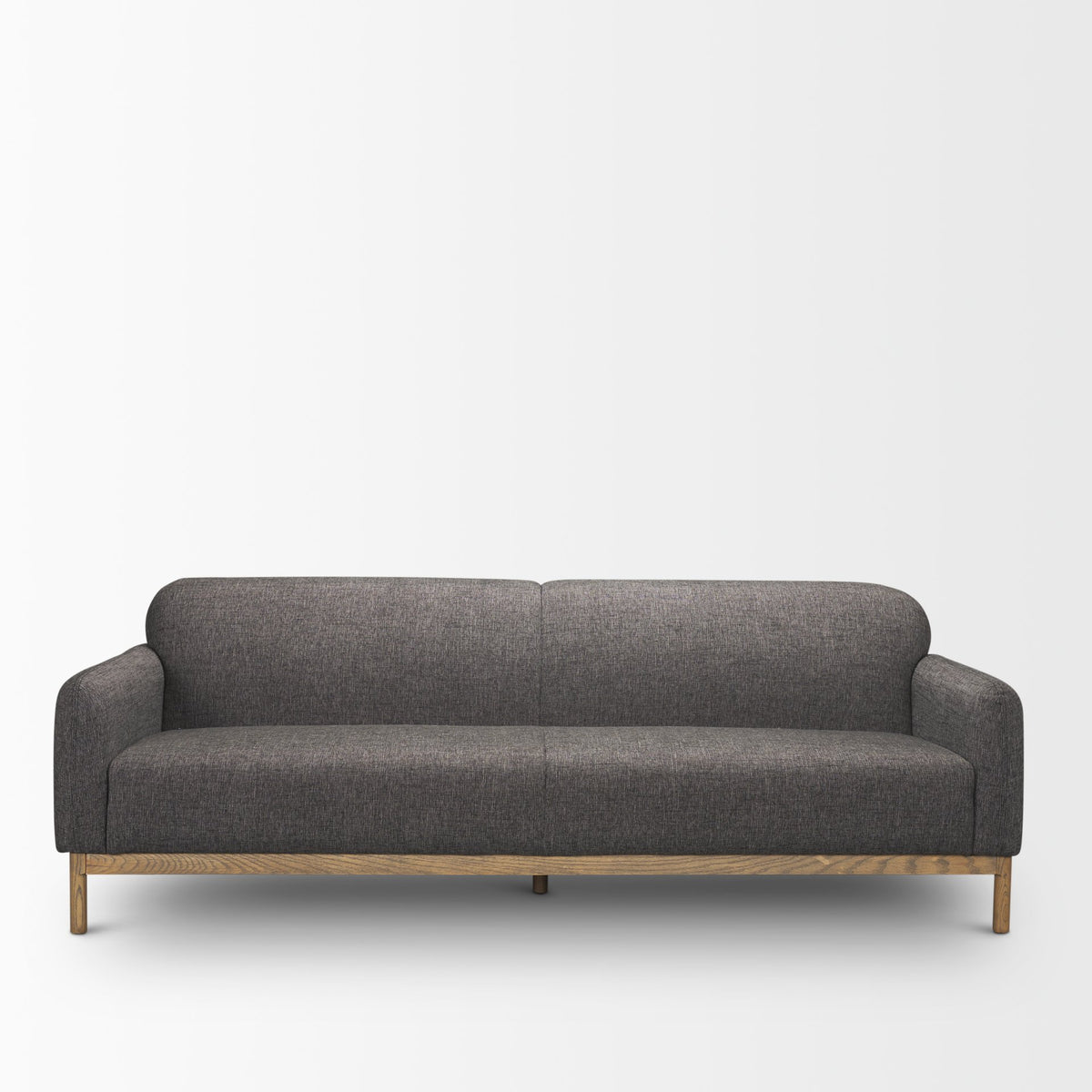 Hale Medium Brown/Gray Sofa Wood Fabric - Ornate Home
