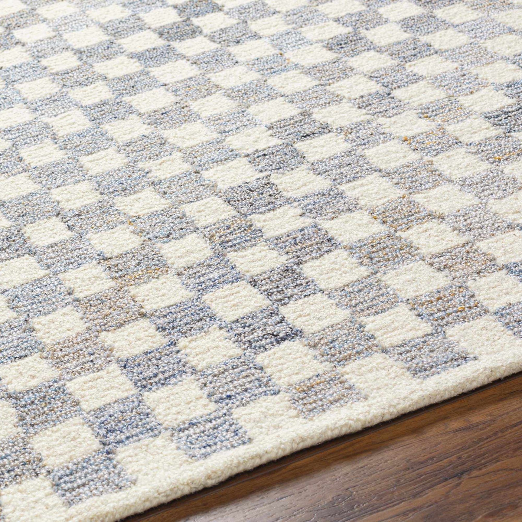 Halen Gray Checkered Area Rug - Ornate Home