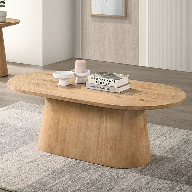 Halewood Oak Oval Cocktail Table - Ornate Home