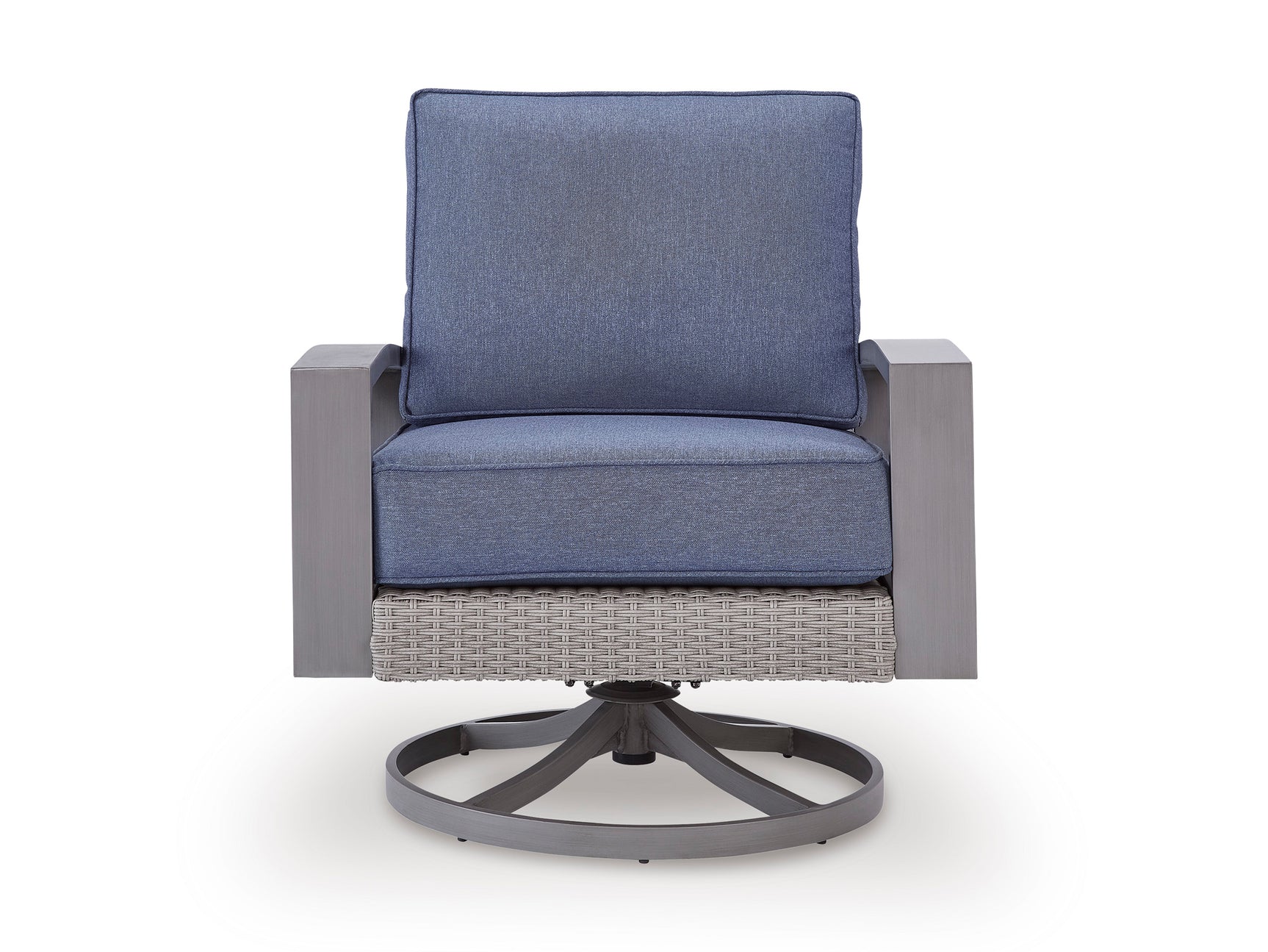 Half Moon Beach Blue/Gray Swivel Lounge w/ Cushion - Ornate Home