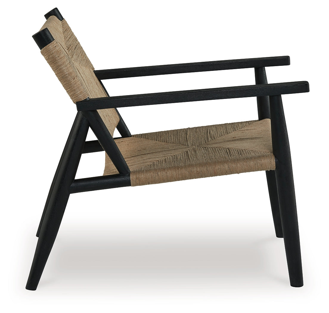 Halfmore Black/Natural Accent Chair (Online Special Price) - Ornate Home