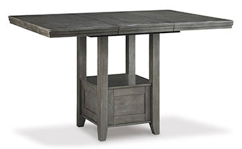 Hallanden Gray Counter Height Dining Table w/ Extension (Online Special Price) - Ornate Home